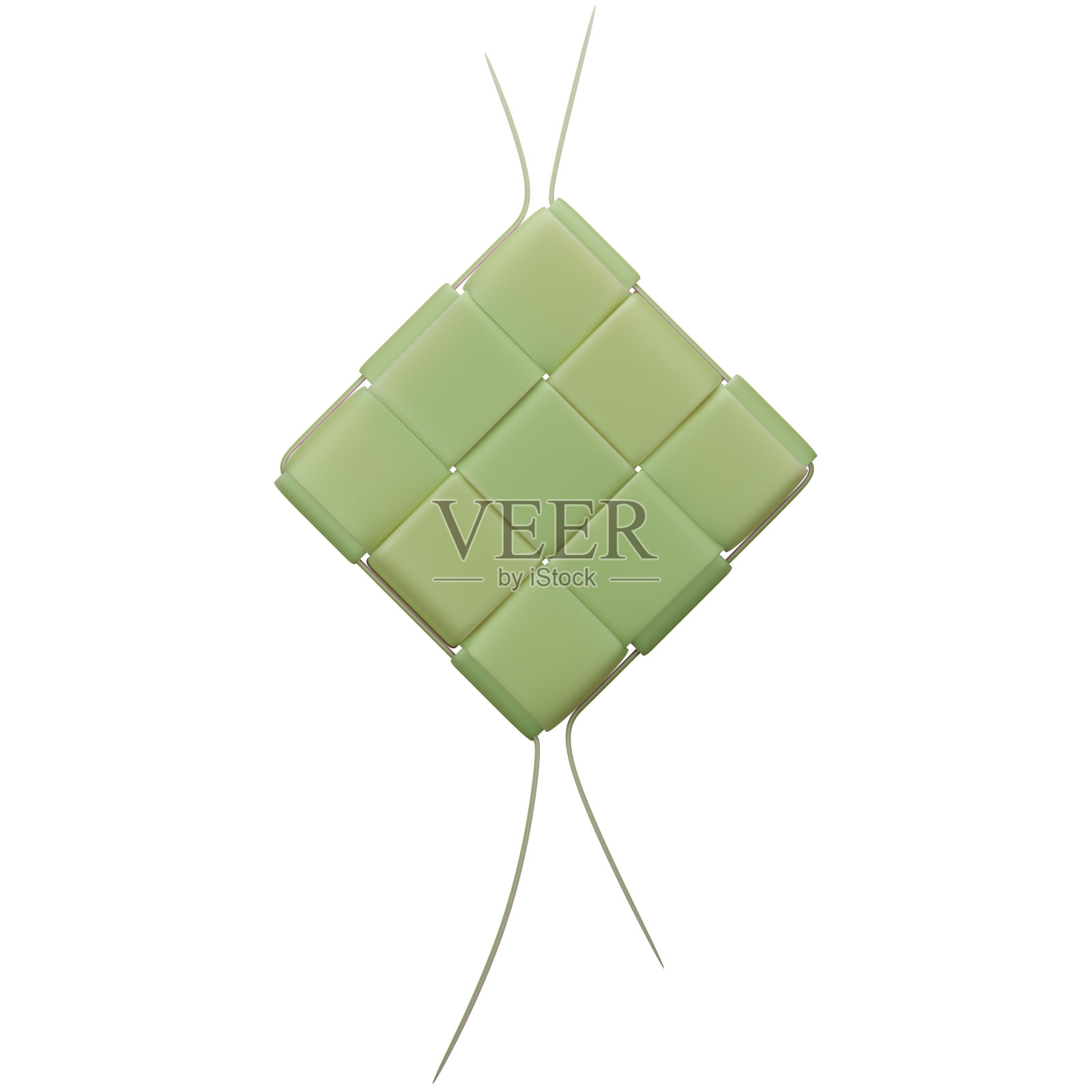 Ketupat 3D渲染插图设计元素照片摄影图片