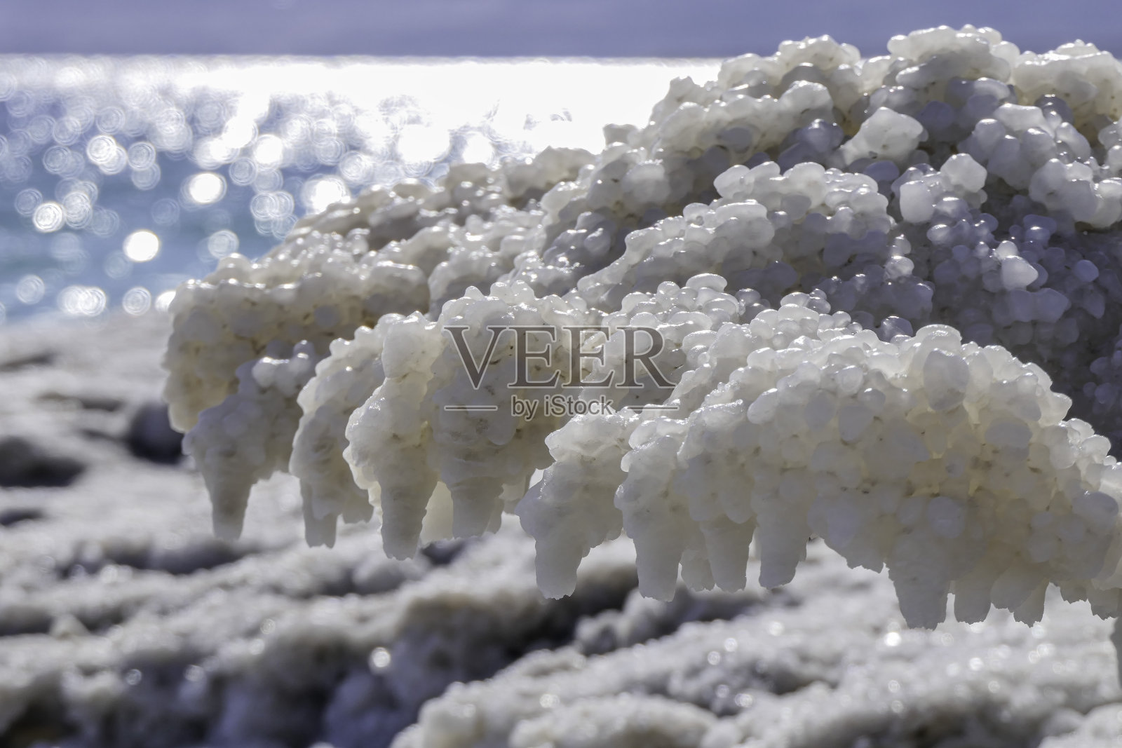 死海盐晶钟乳石特写照片摄影图片