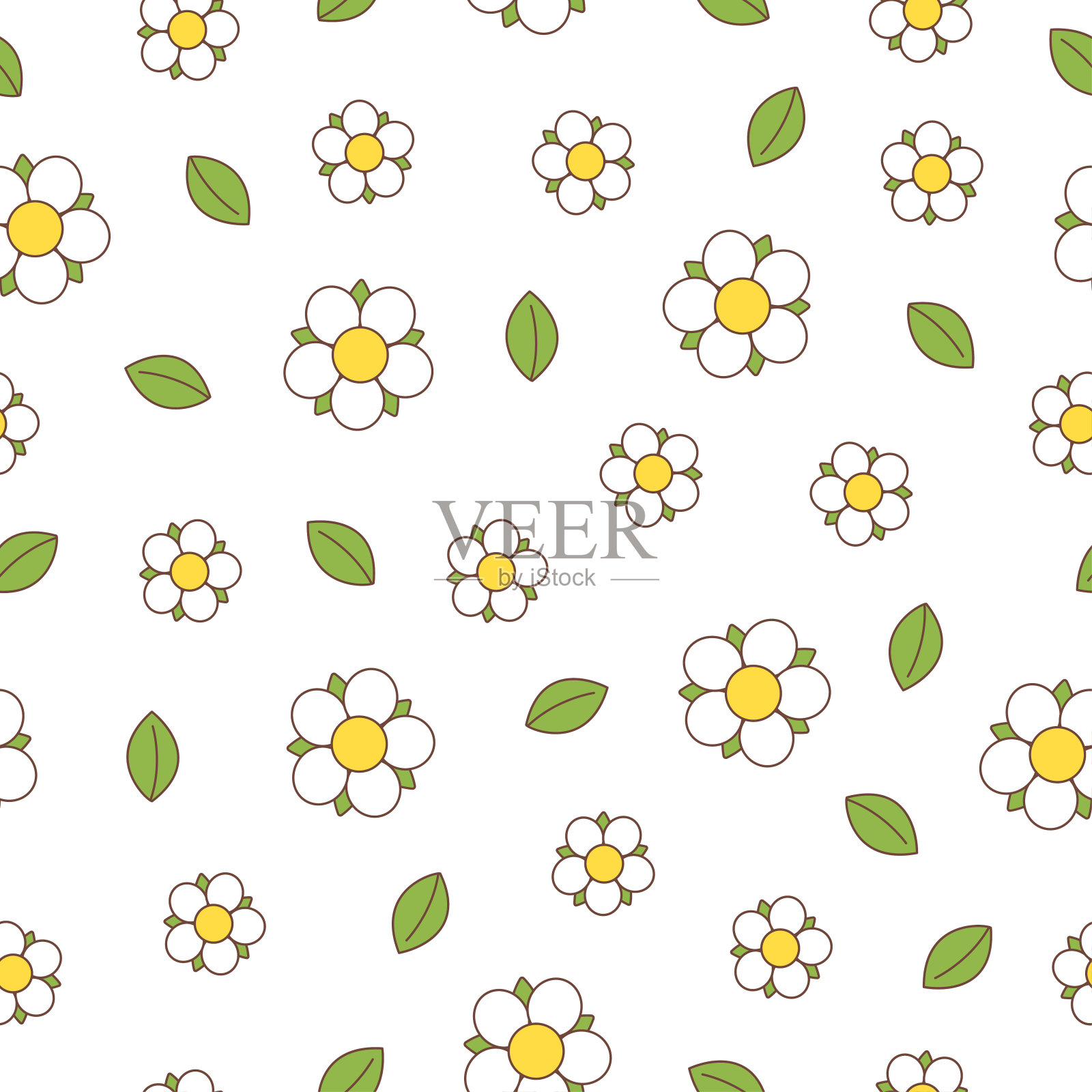 花朵图案插画图片素材