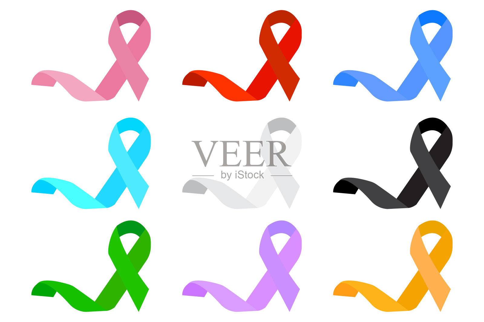 彩色丝带在白色背景3d风格。橙色油漆飞溅。矢量插图。股票的形象。插画图片素材