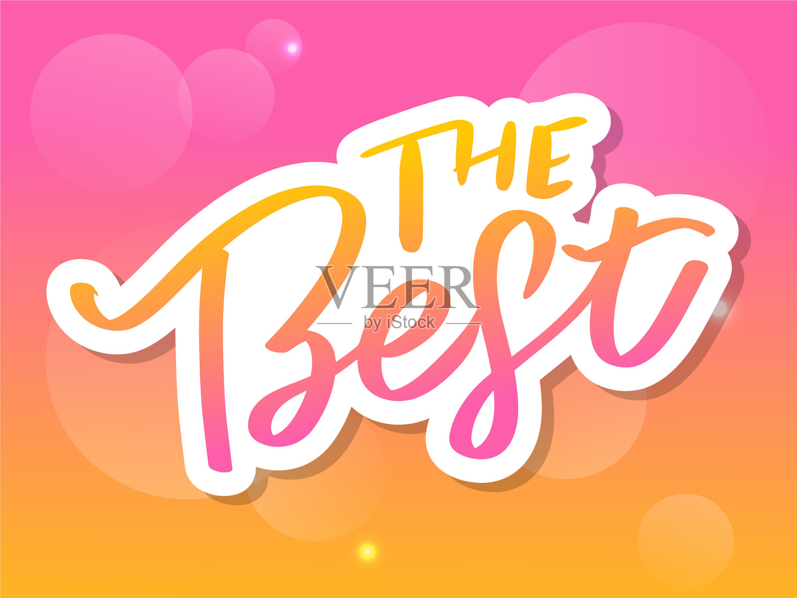 最好的手绘字母卡片与心插画图片素材