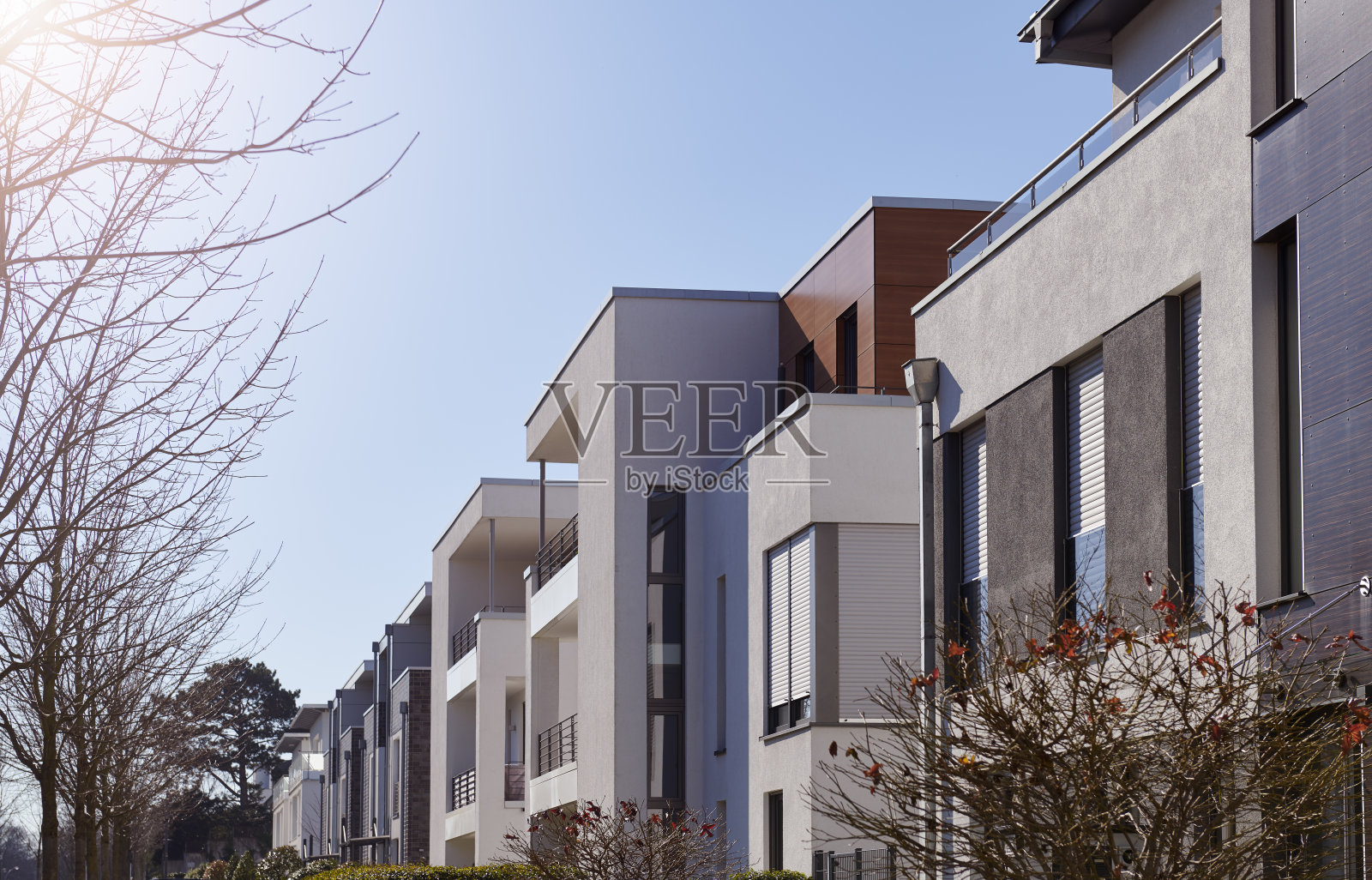 新的白色住宅建筑照片摄影图片