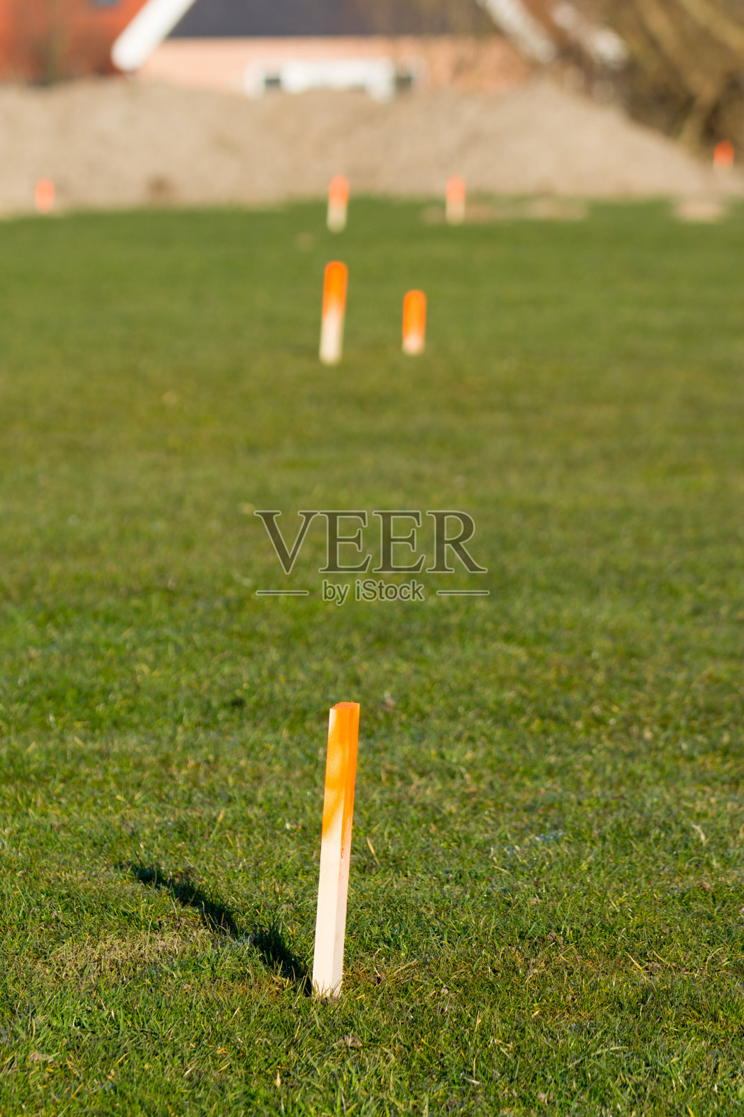 新建筑工地的纠察岗照片摄影图片