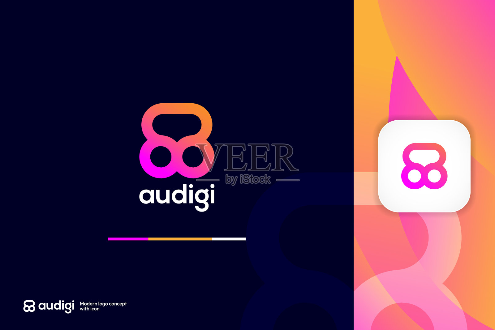 现代抽象标志形状设计模板用设计模板素材