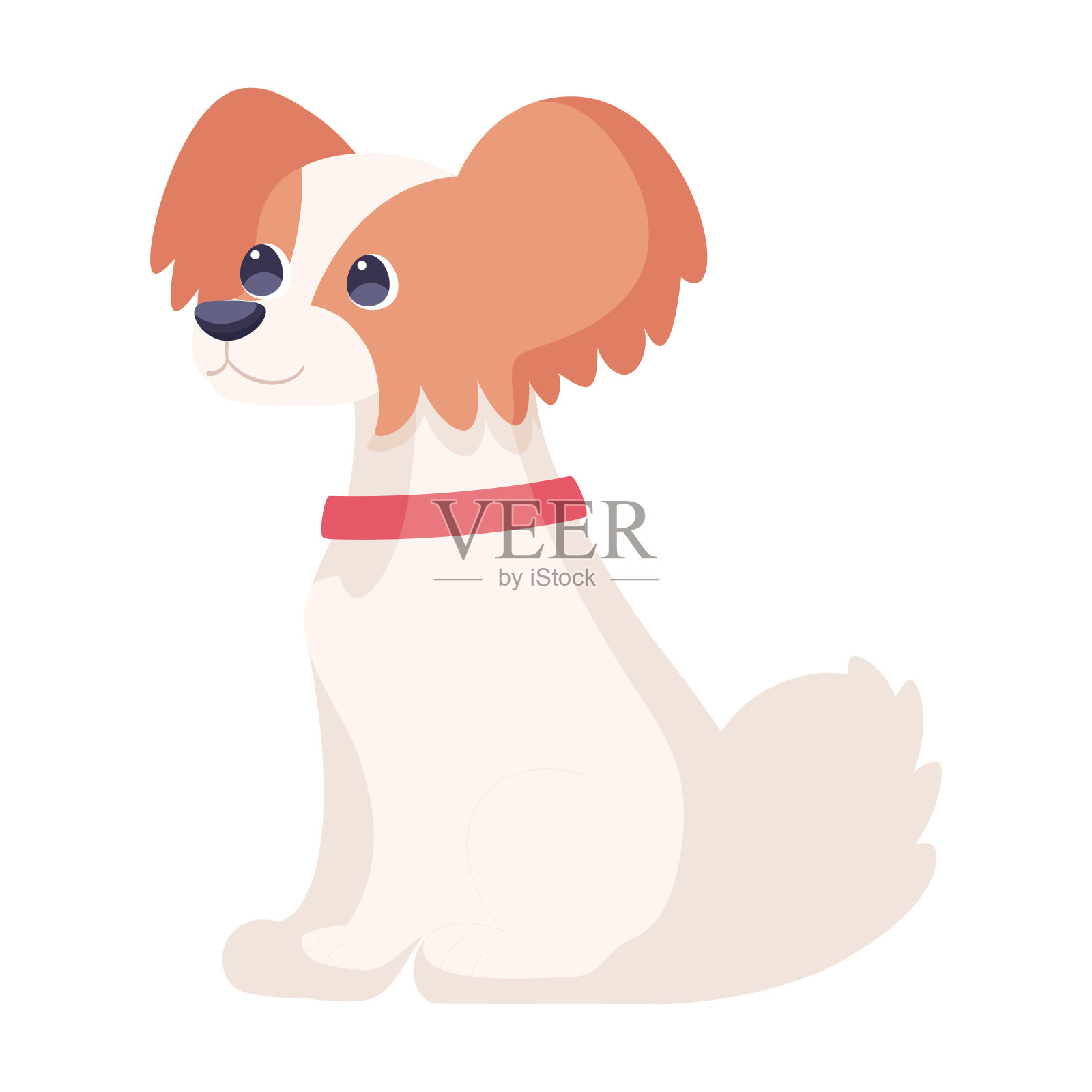 孤立可爱affenhuahua狗品种卡通向量设计元素图片