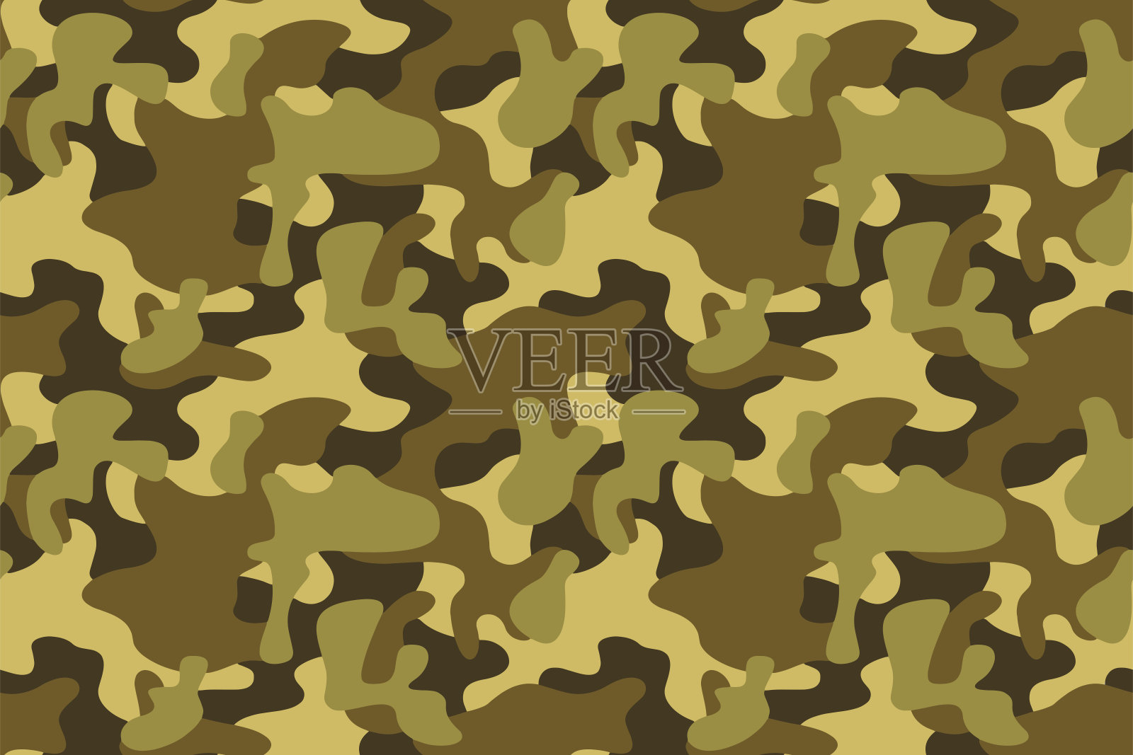 无缝军事伪装纹理图案。夹克裤子衬衫和短裤织物印花插画图片素材