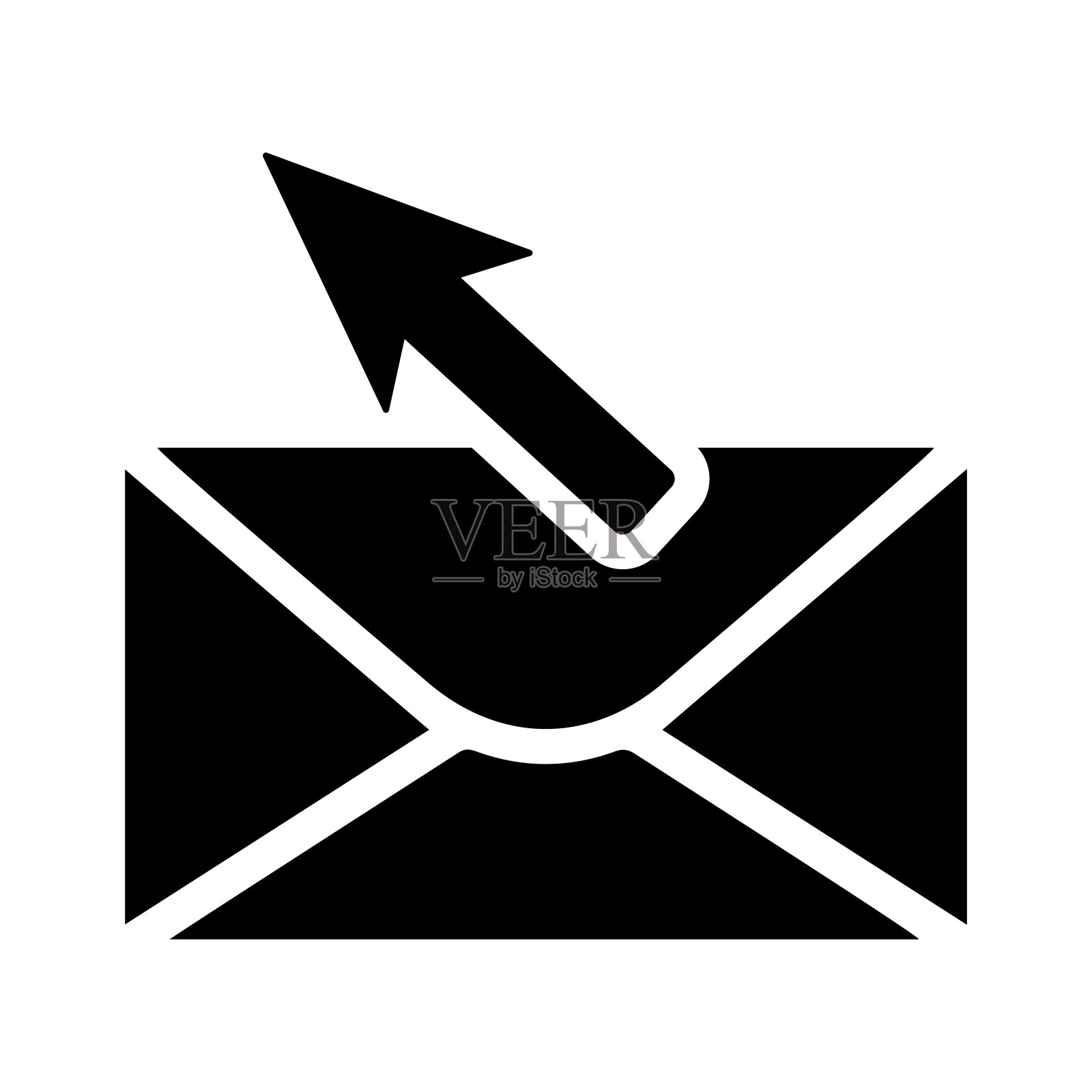 交货、消息图标。黑色的矢量图形。图标素材