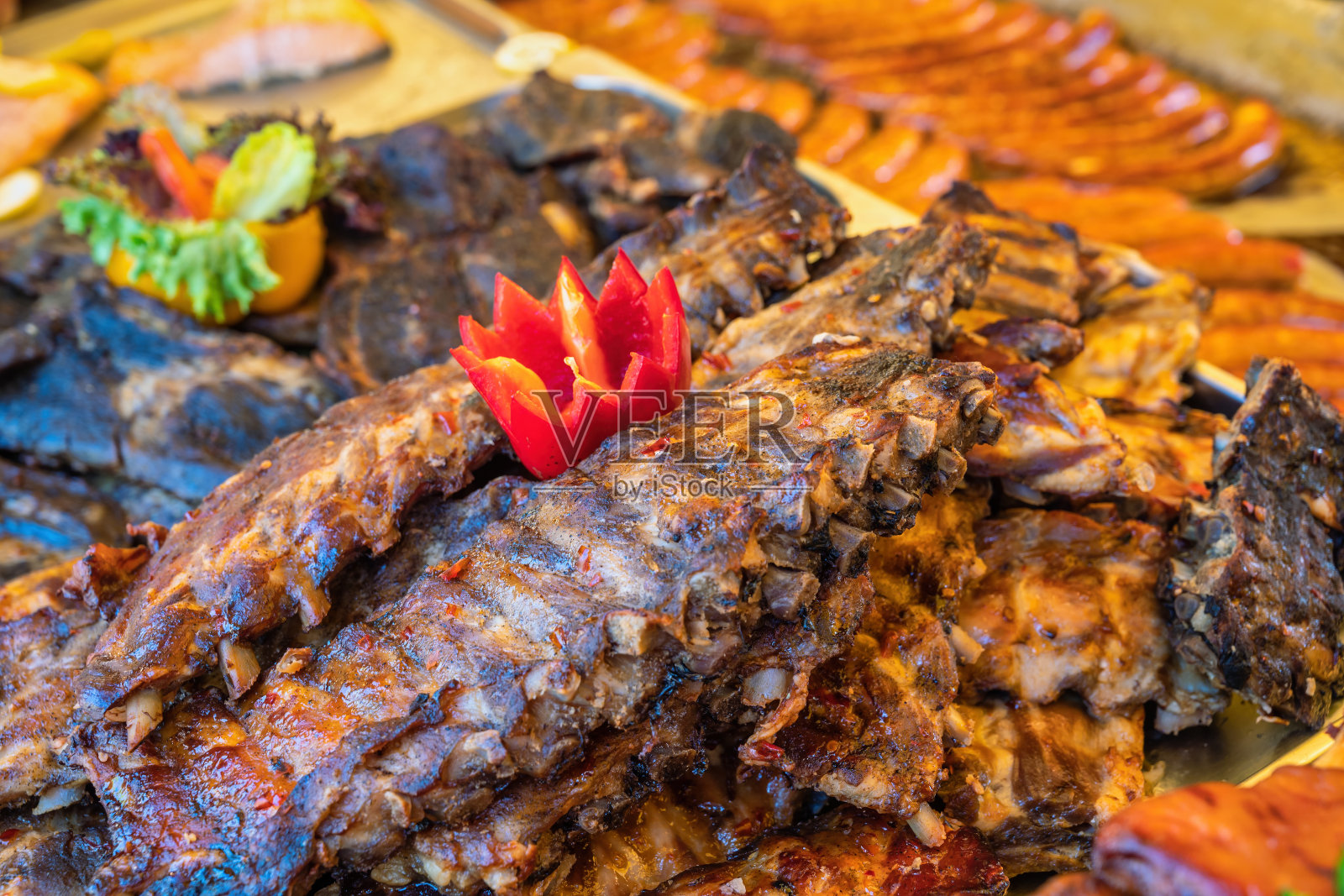 匈牙利布达佩斯，布达佩斯当地的街头小吃照片摄影图片