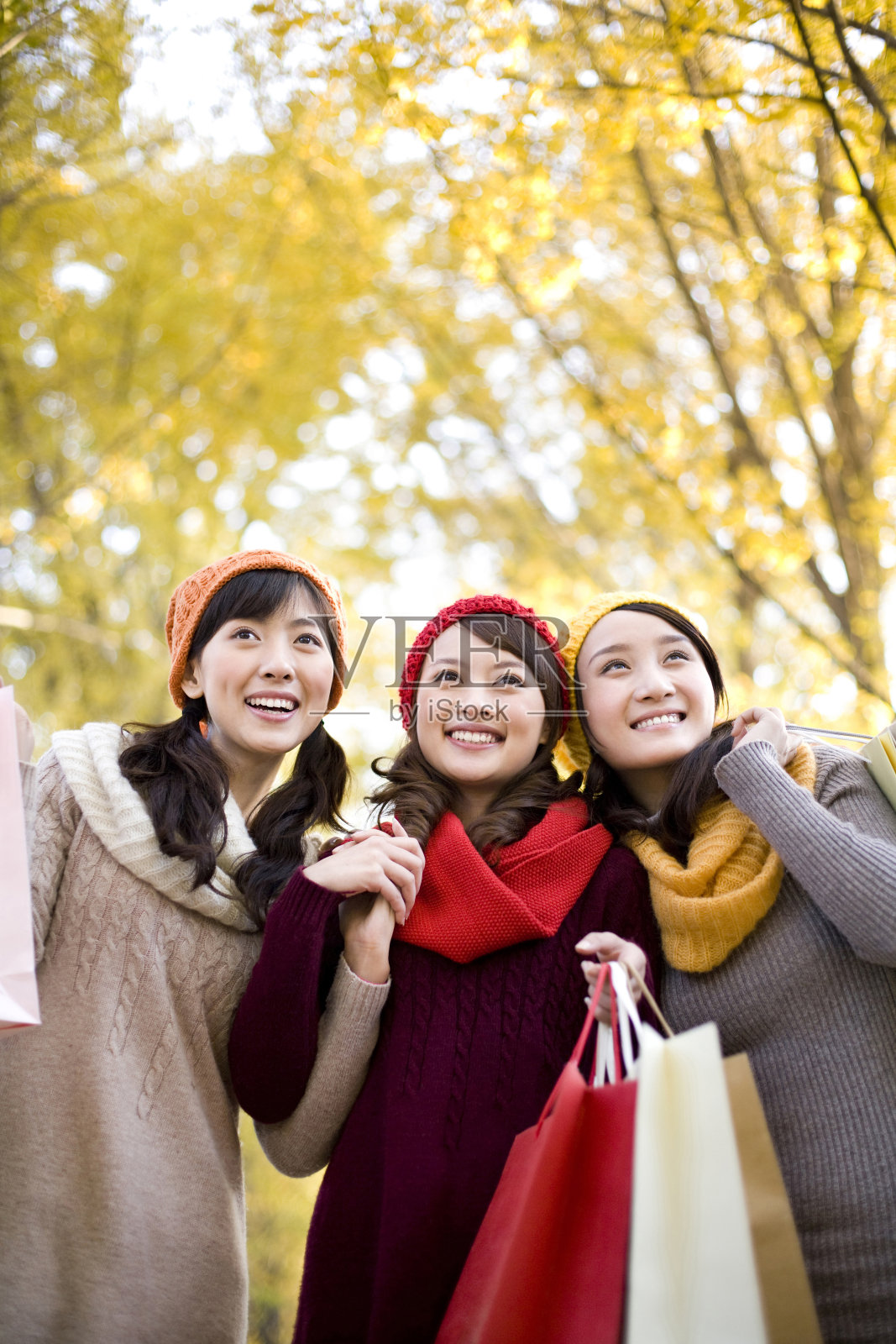 秋日购物照片摄影图片