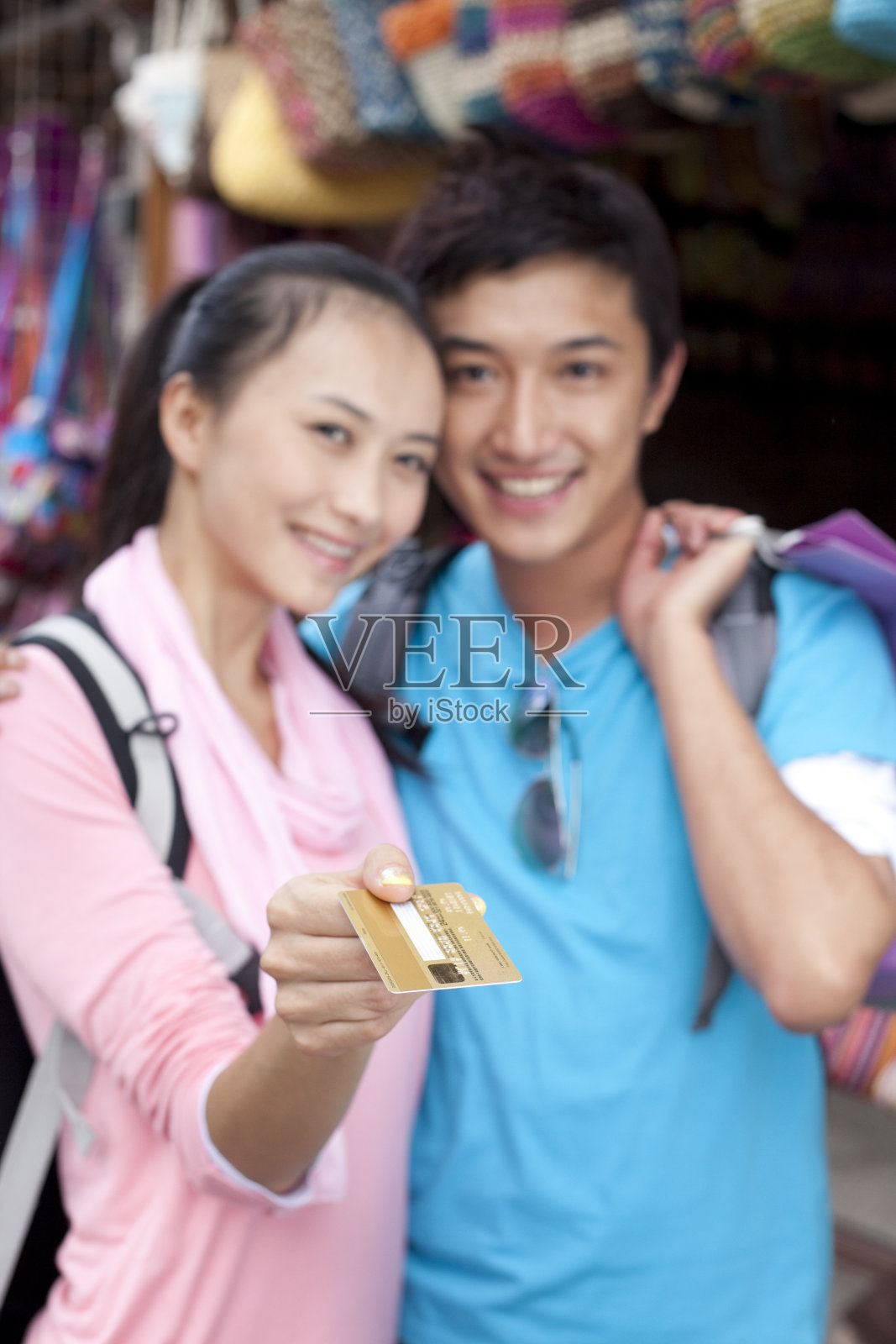 时尚男女购物照片摄影图片