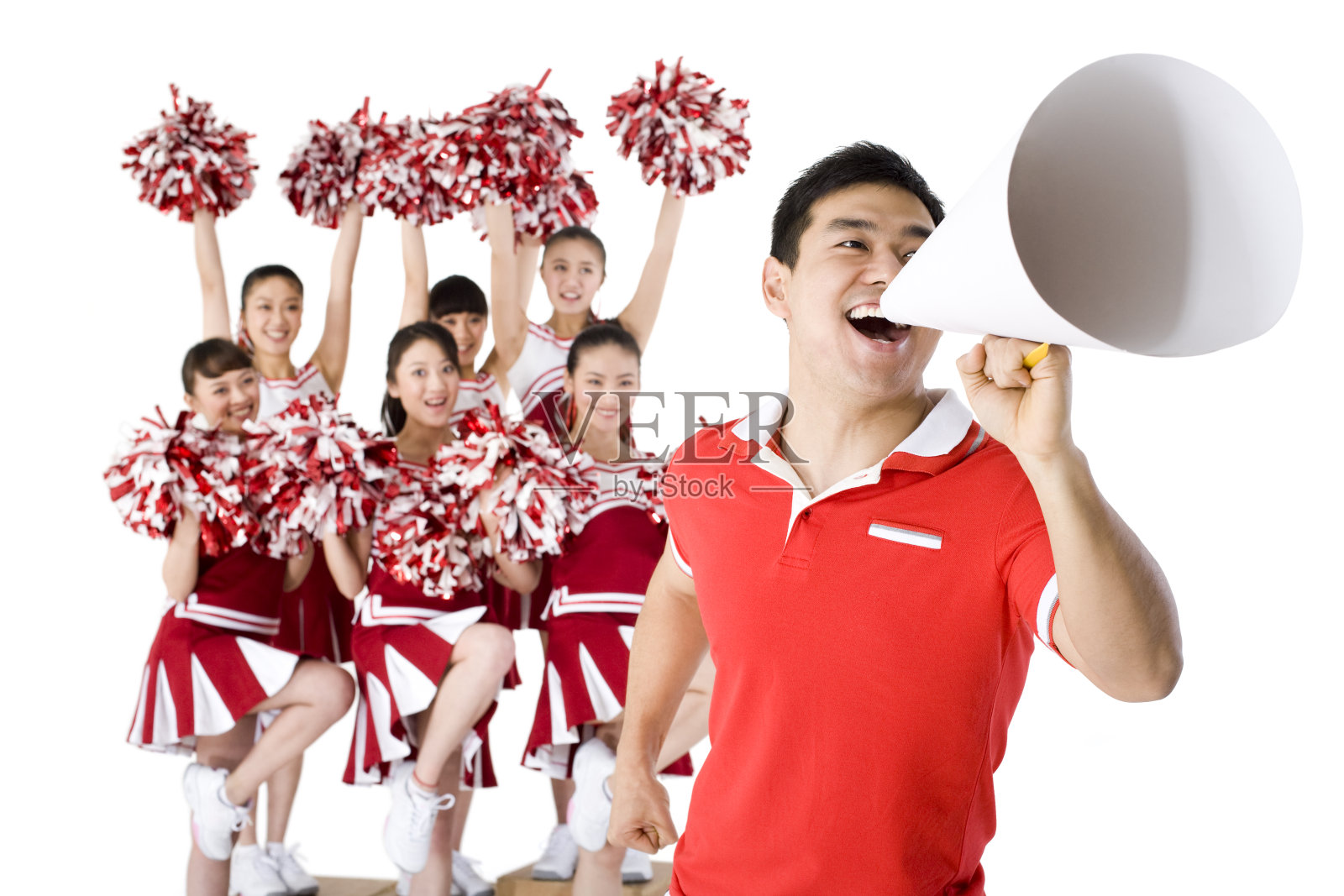 拉拉队员欢呼加油照片摄影图片