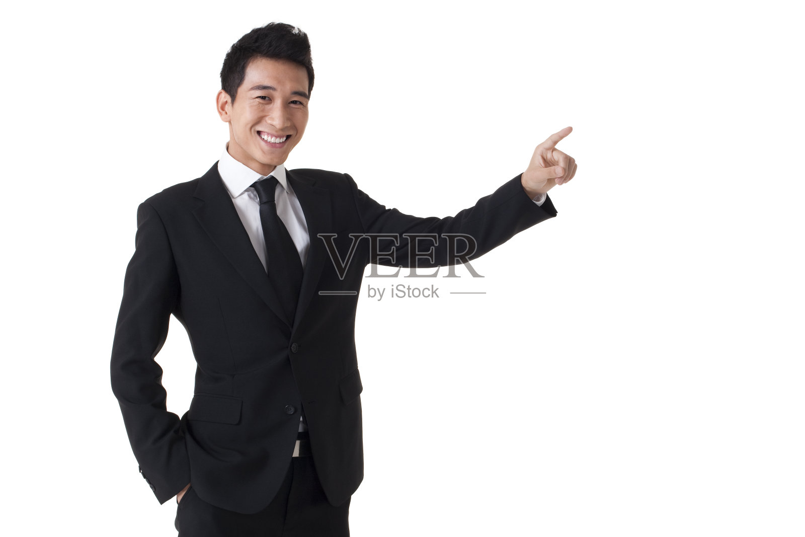 商务人士手指前方照片摄影图片