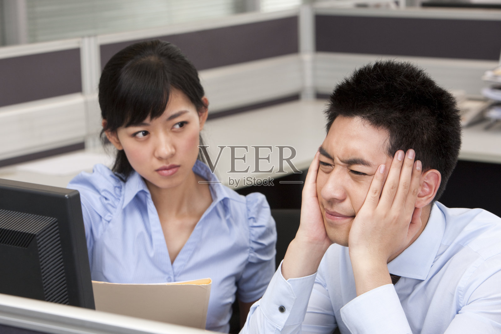 商务人士焦虑照片摄影图片