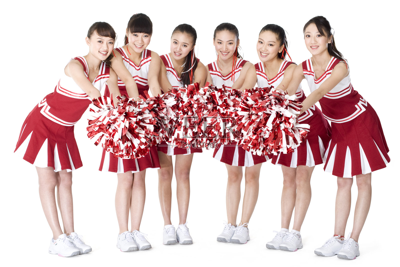 拉拉队员群体像照片摄影图片