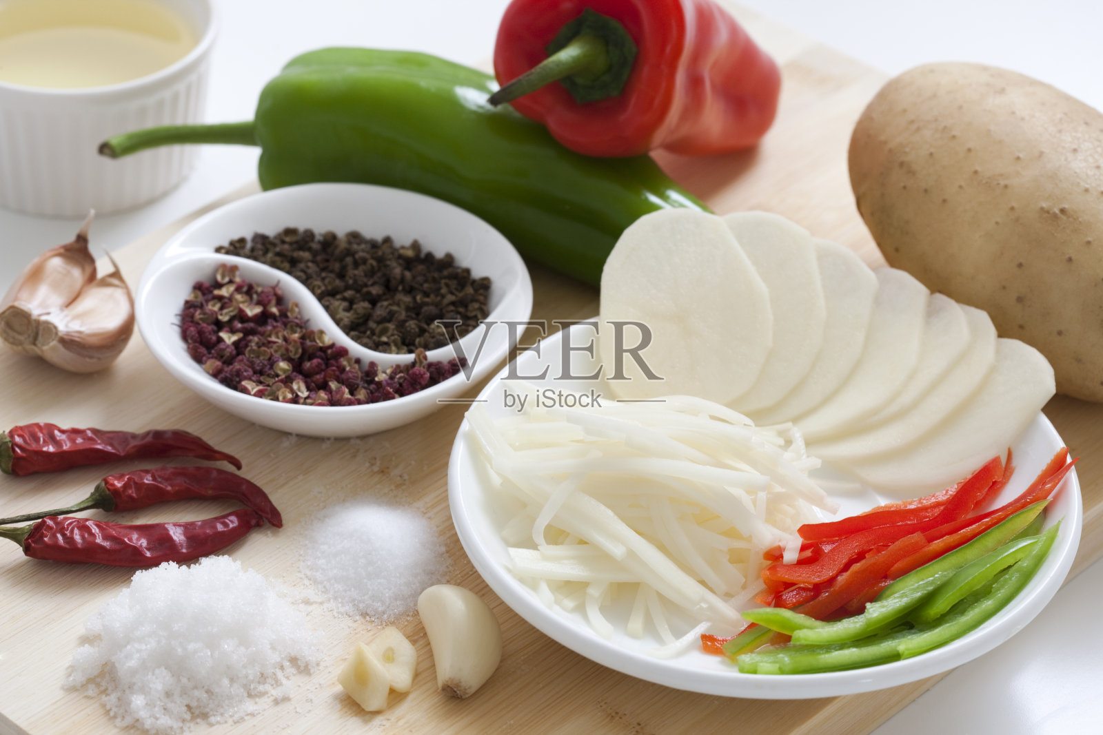 酸辣土豆丝的食材照片摄影图片