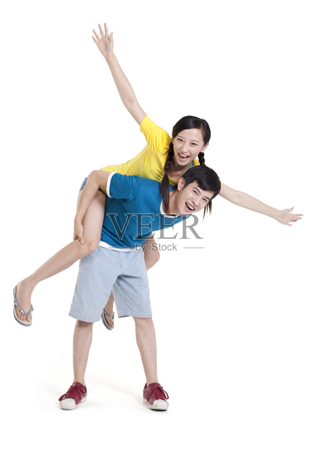 时尚年轻情侣照片摄影图片