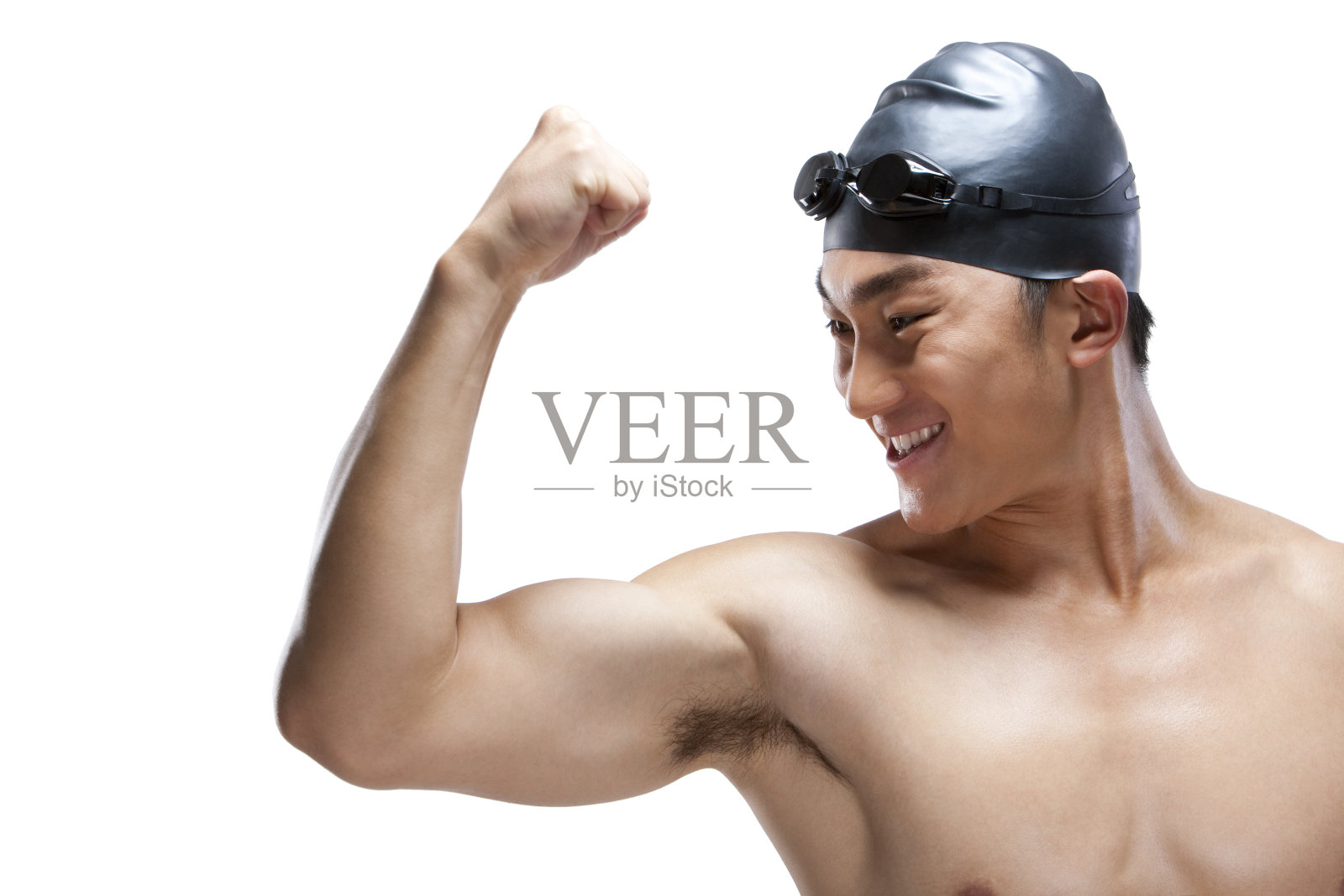 健壮的游泳运动员照片摄影图片