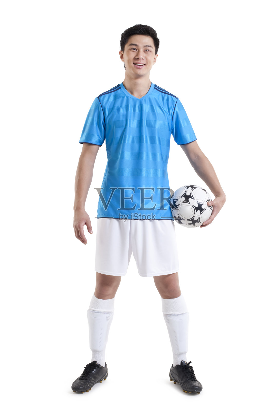 足球运动员肖像照片摄影图片