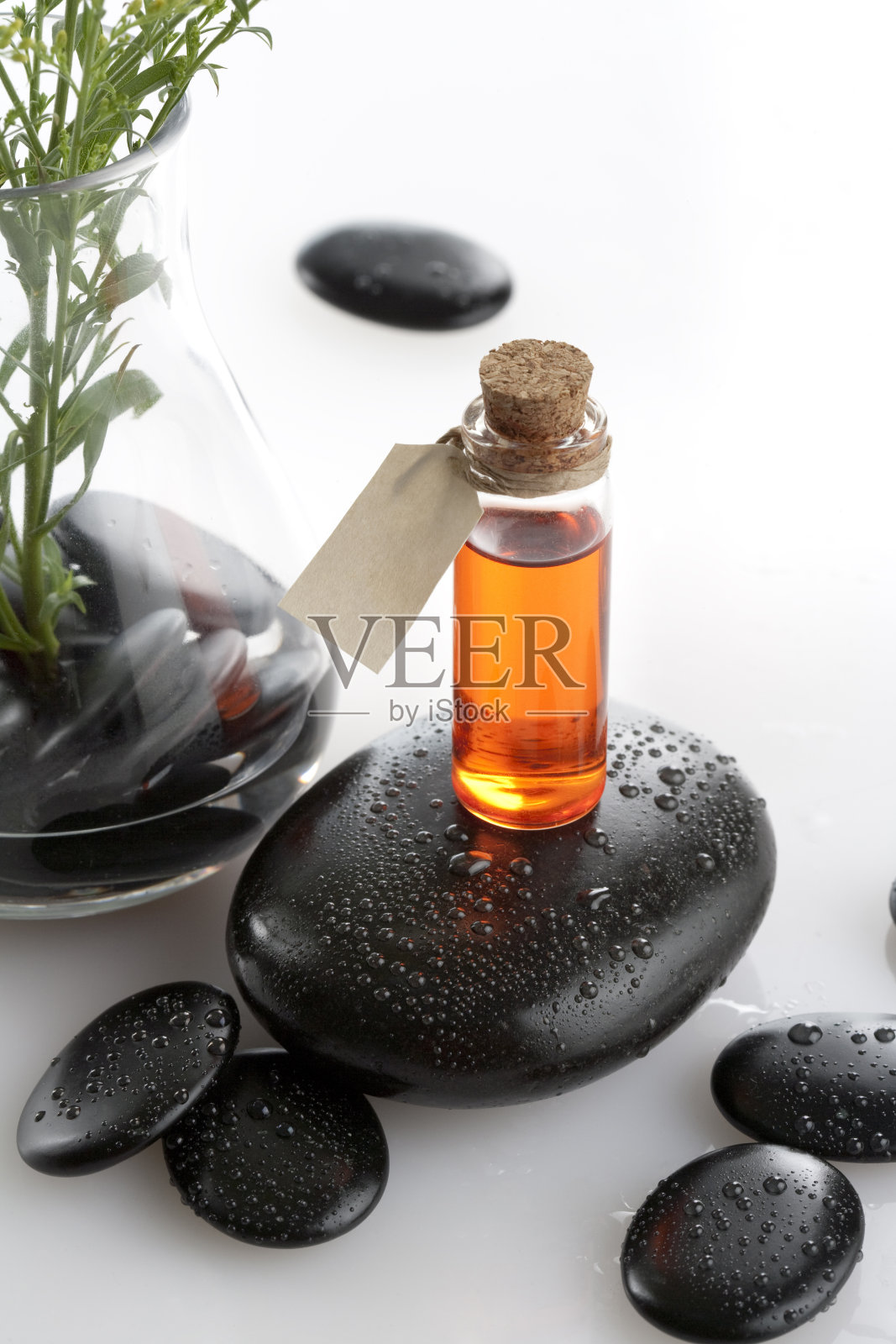 精油和热石照片摄影图片