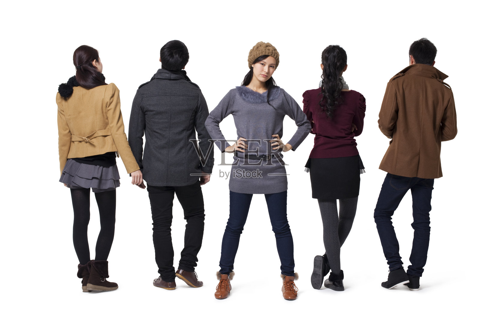 时尚青年男女照片摄影图片