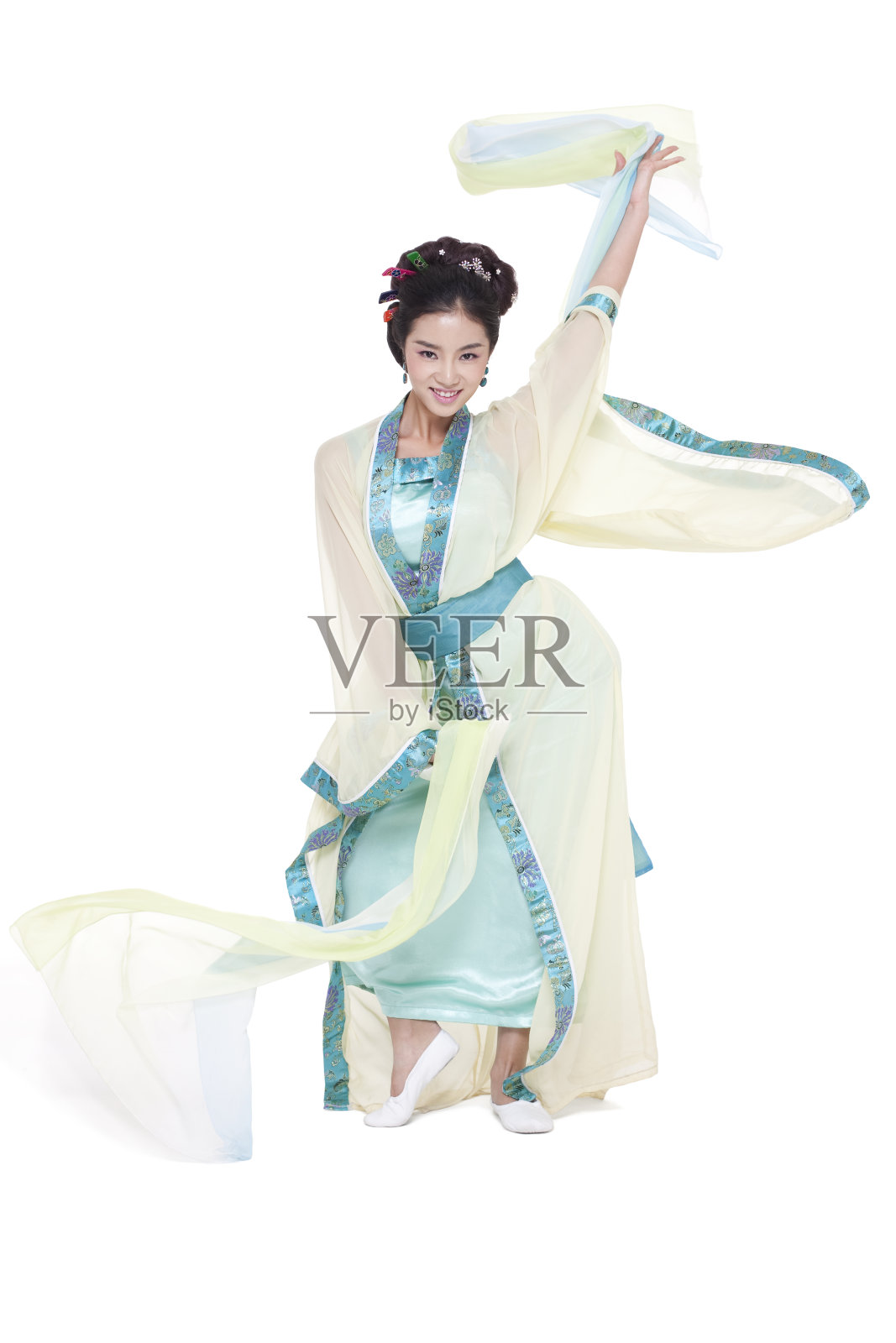 古装女子跳古典舞照片摄影图片