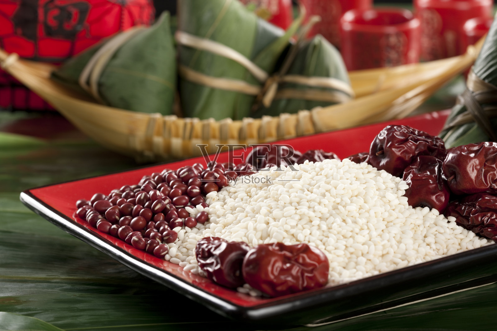 粽子和配料照片摄影图片