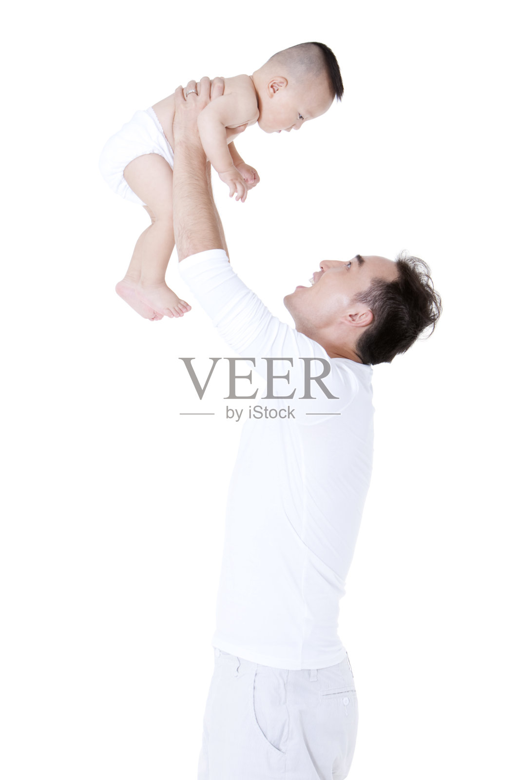 父亲和婴儿照片摄影图片