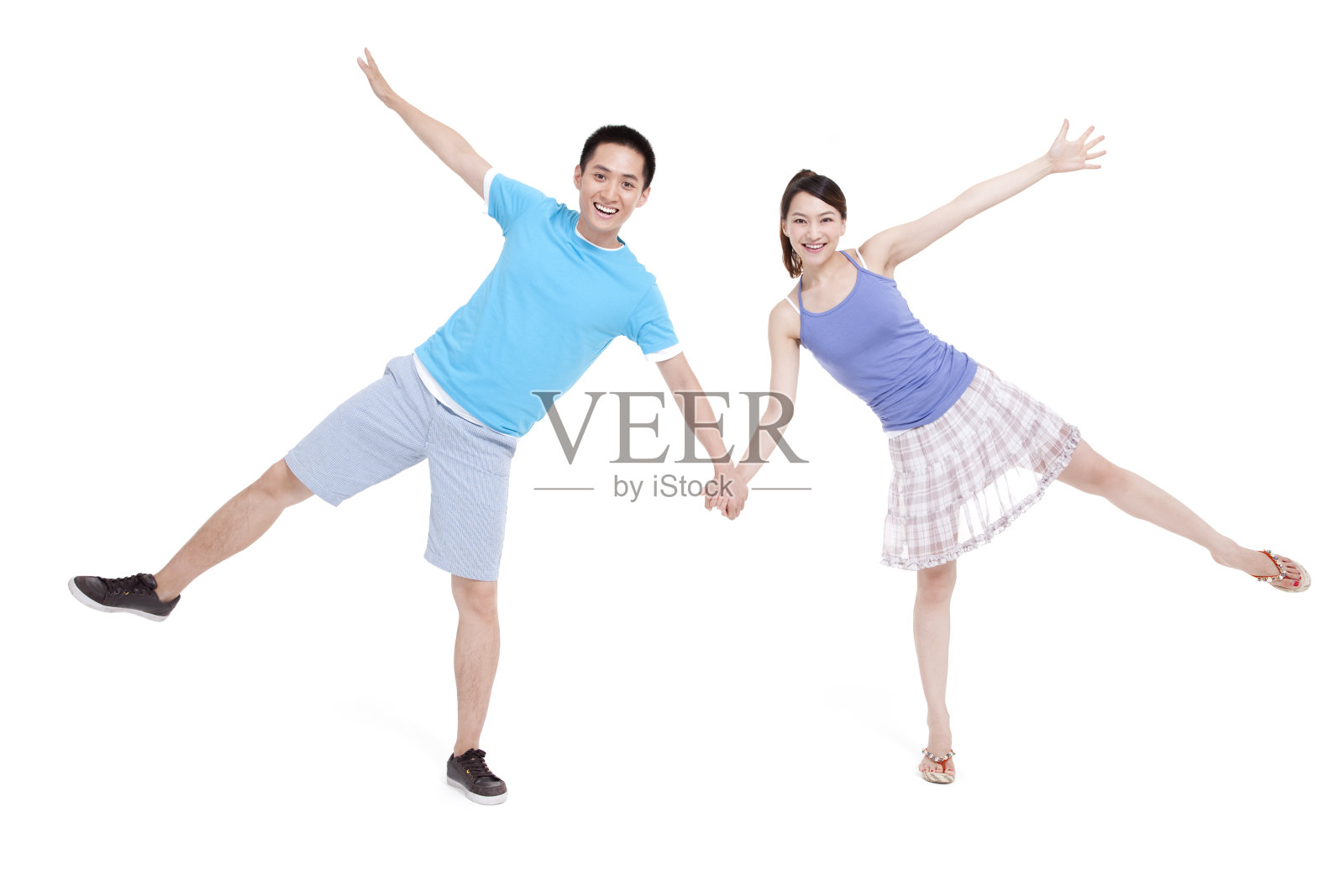 快乐年轻情侣照片摄影图片