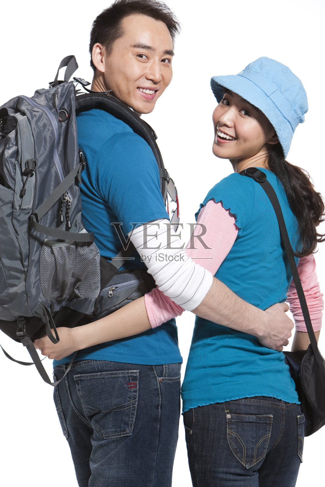 青年夫妇旅游肖像照片摄影图片