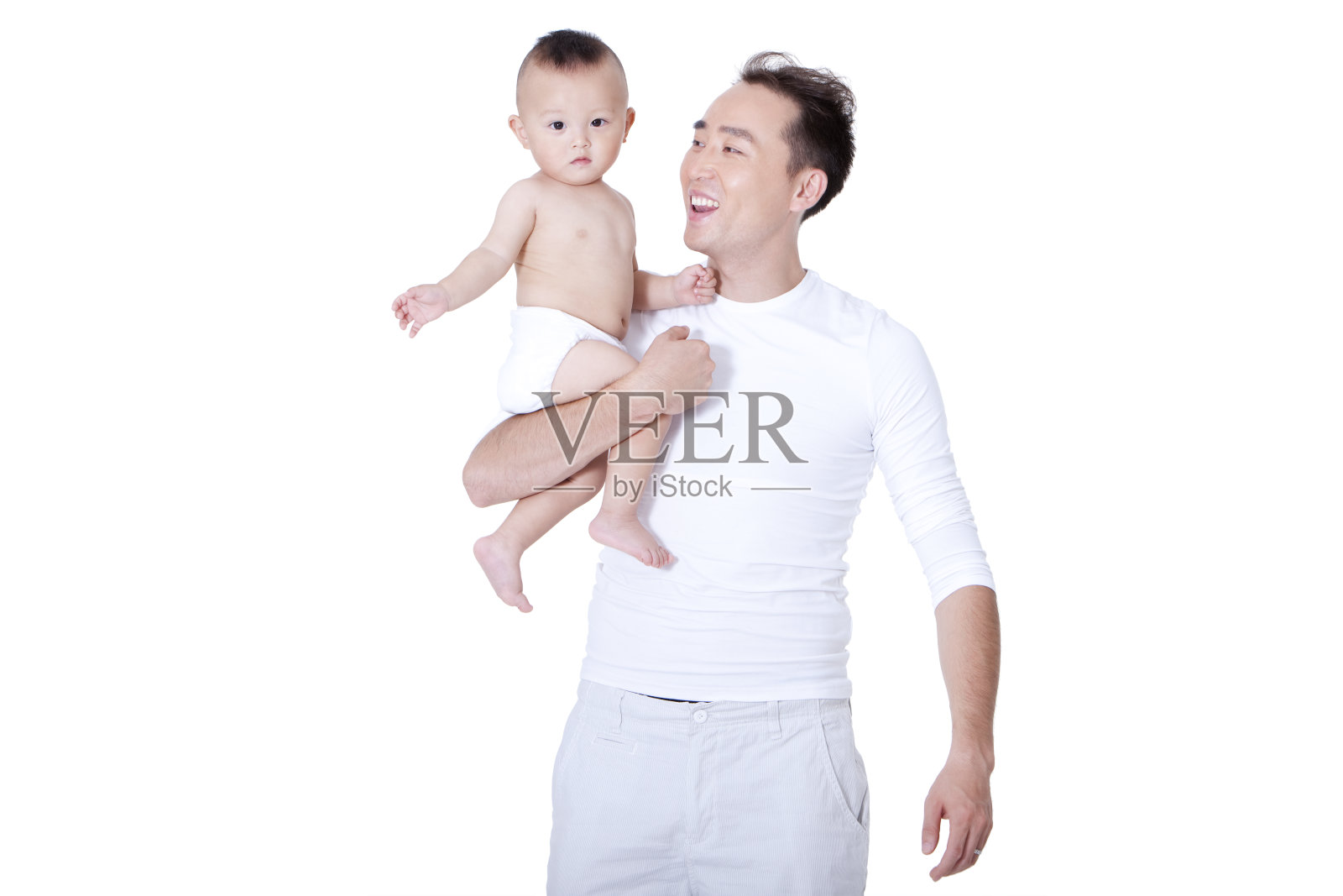 父亲和婴儿照片摄影图片