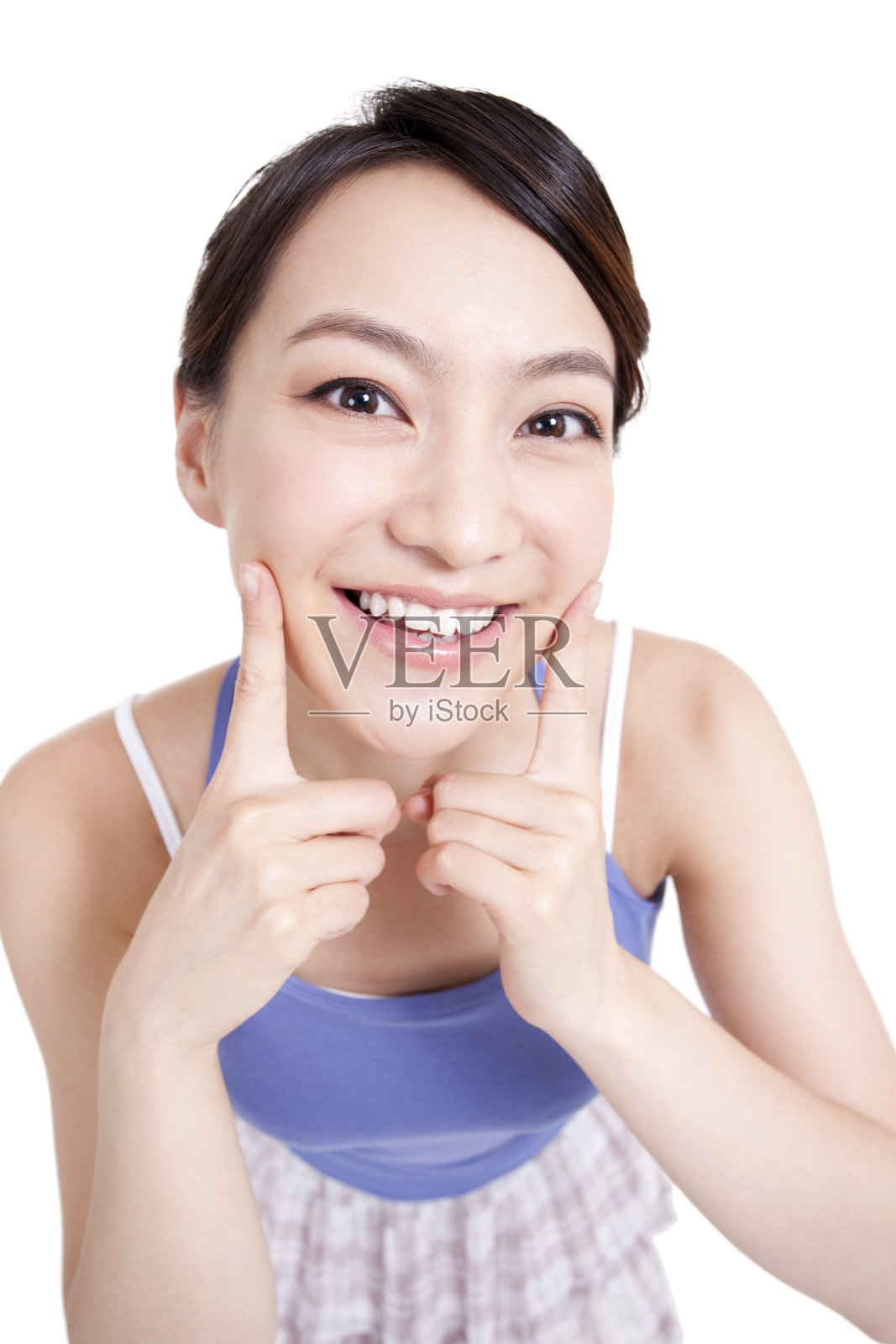 可爱年轻女子特写照片摄影图片