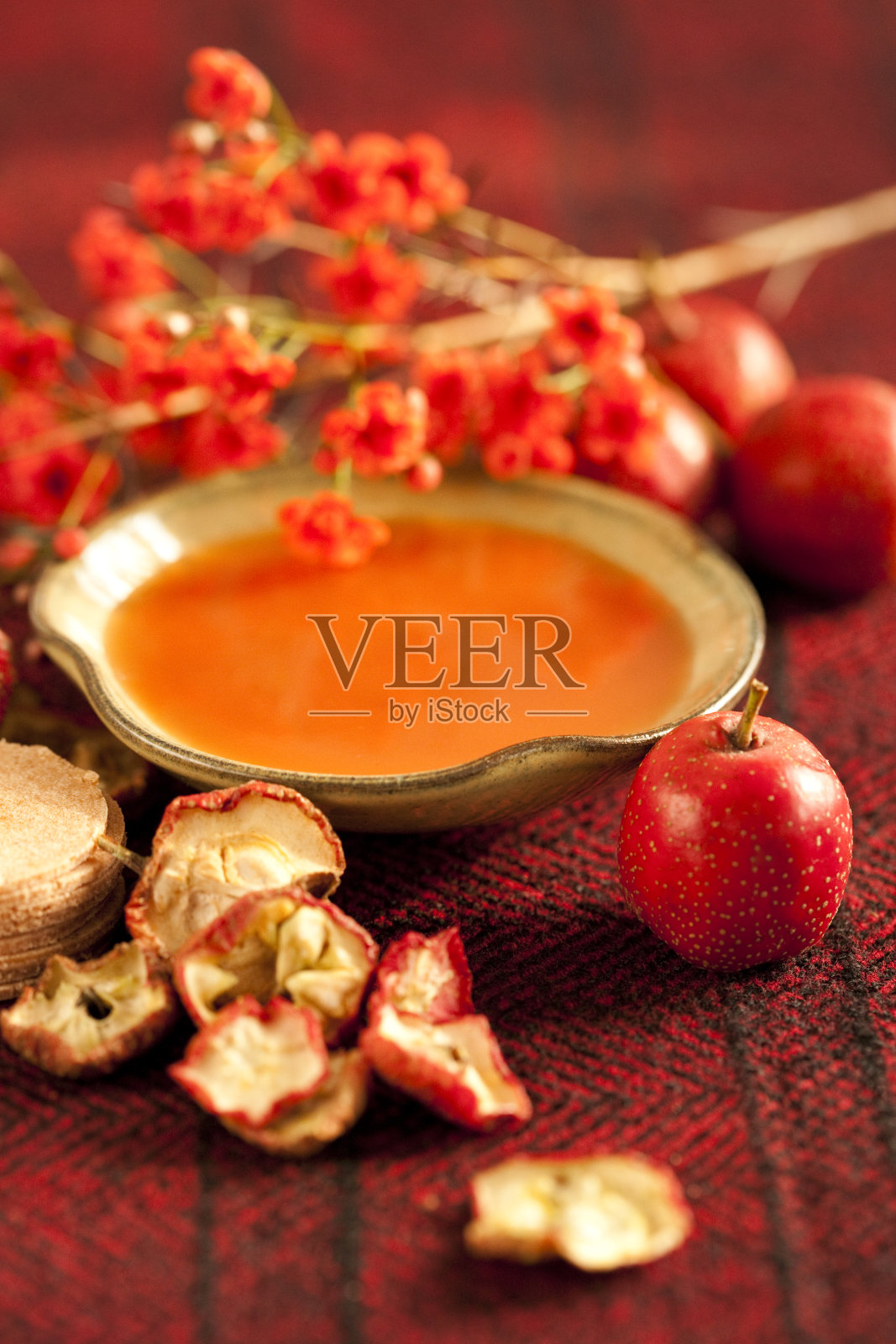 山楂和山楂汁照片摄影图片