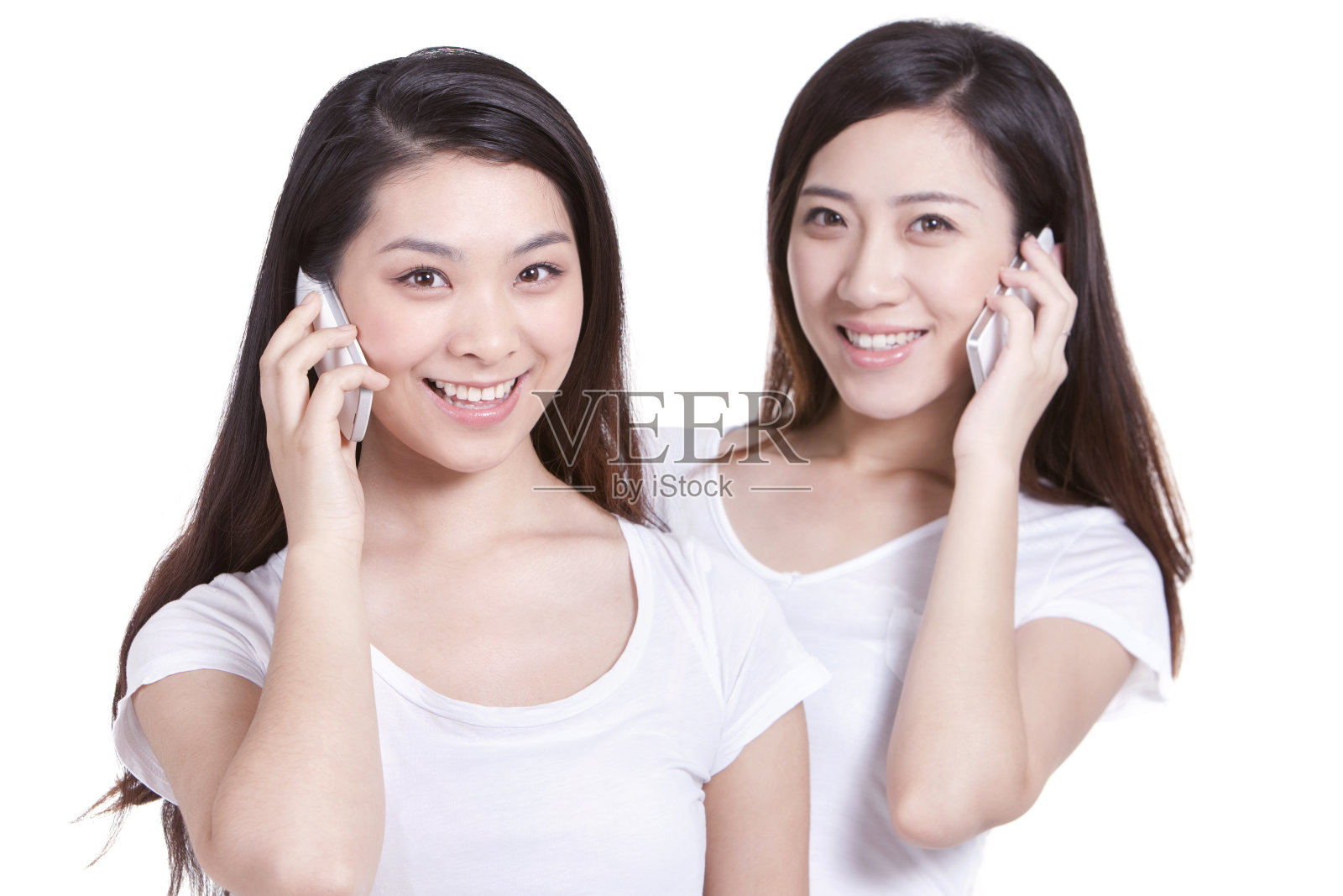 闺密打电话照片摄影图片