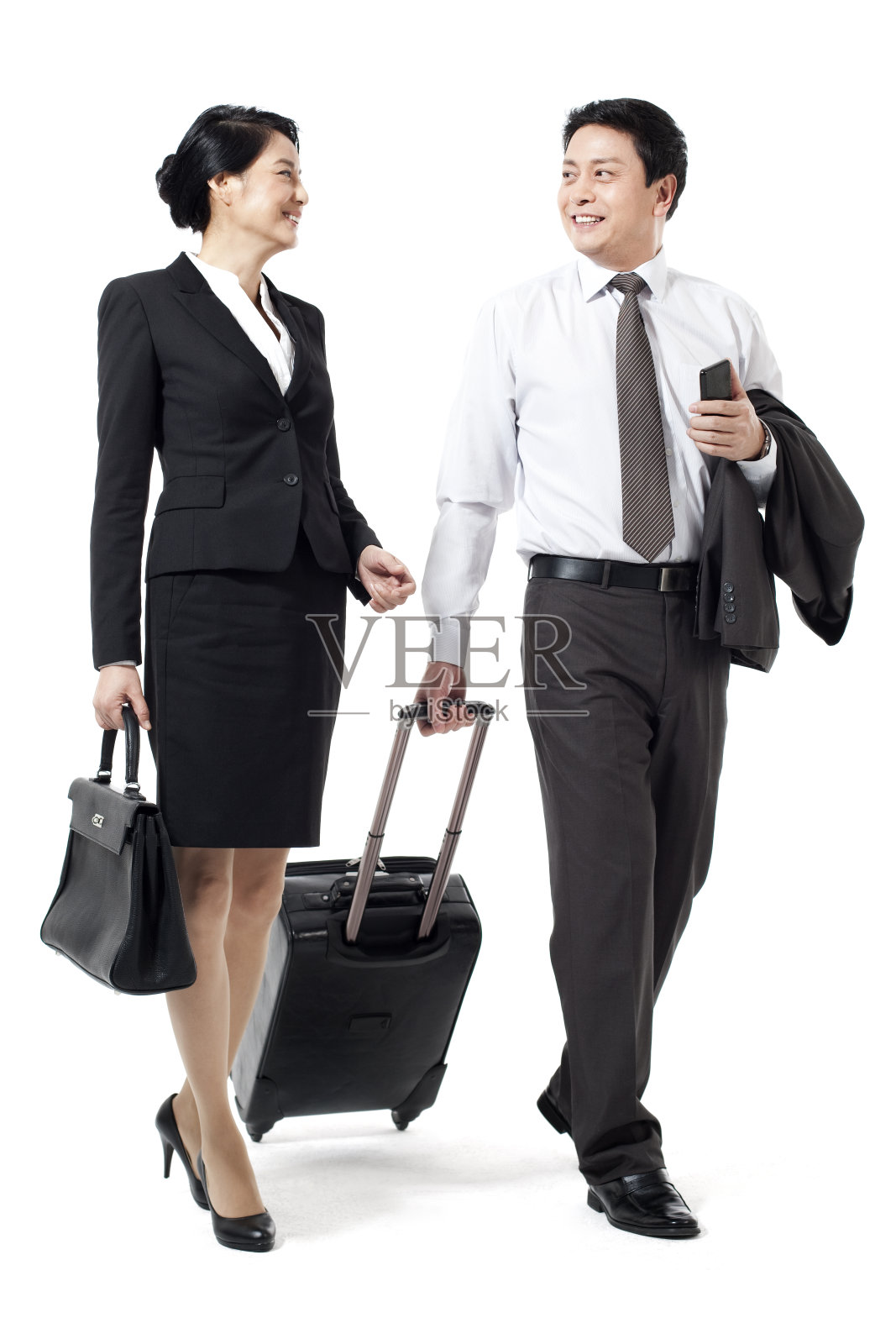 商务女士和旅行的商务男士照片摄影图片