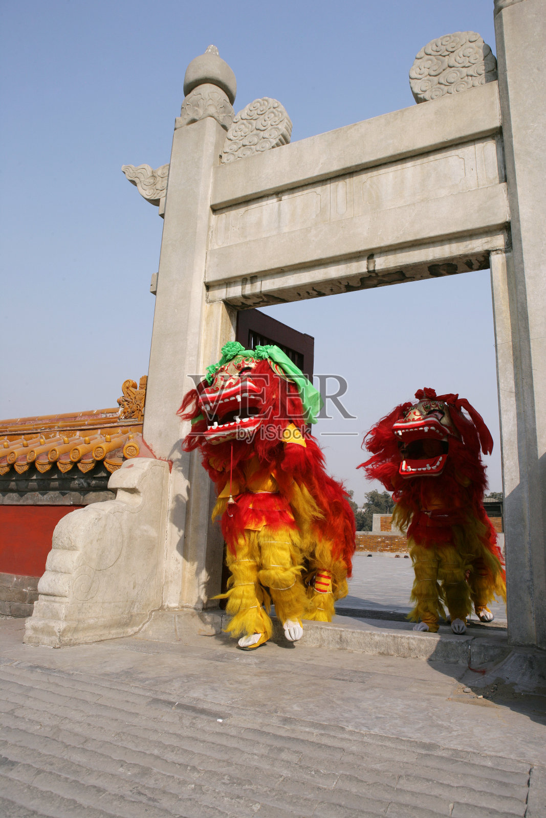 中国舞狮照片摄影图片