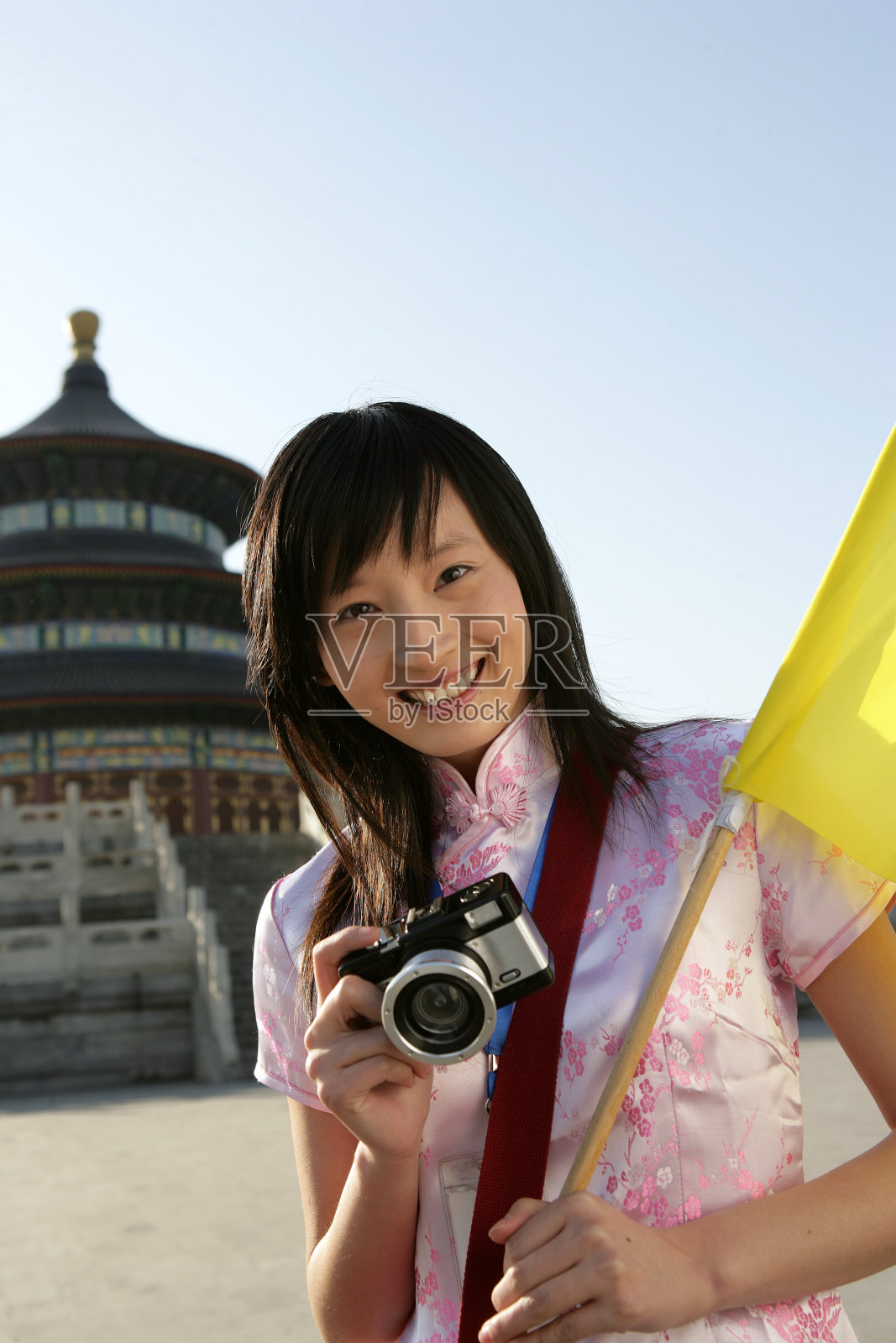东方女孩在天坛照片摄影图片