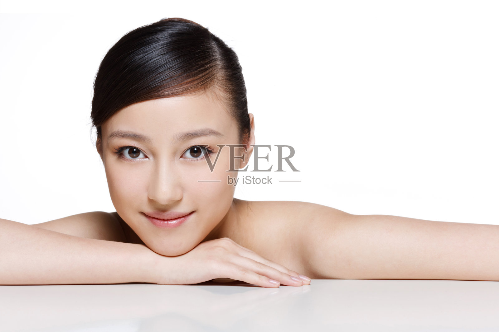 东方女人妆面照片摄影图片