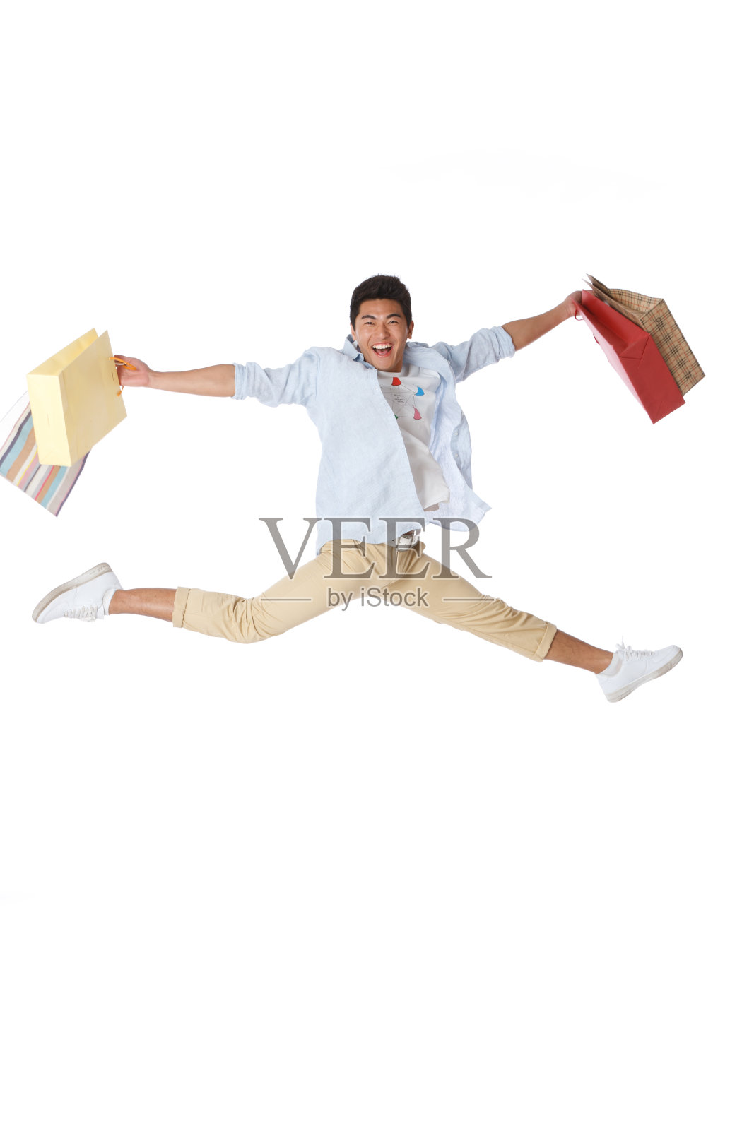 时尚活力的年轻人购物照片摄影图片