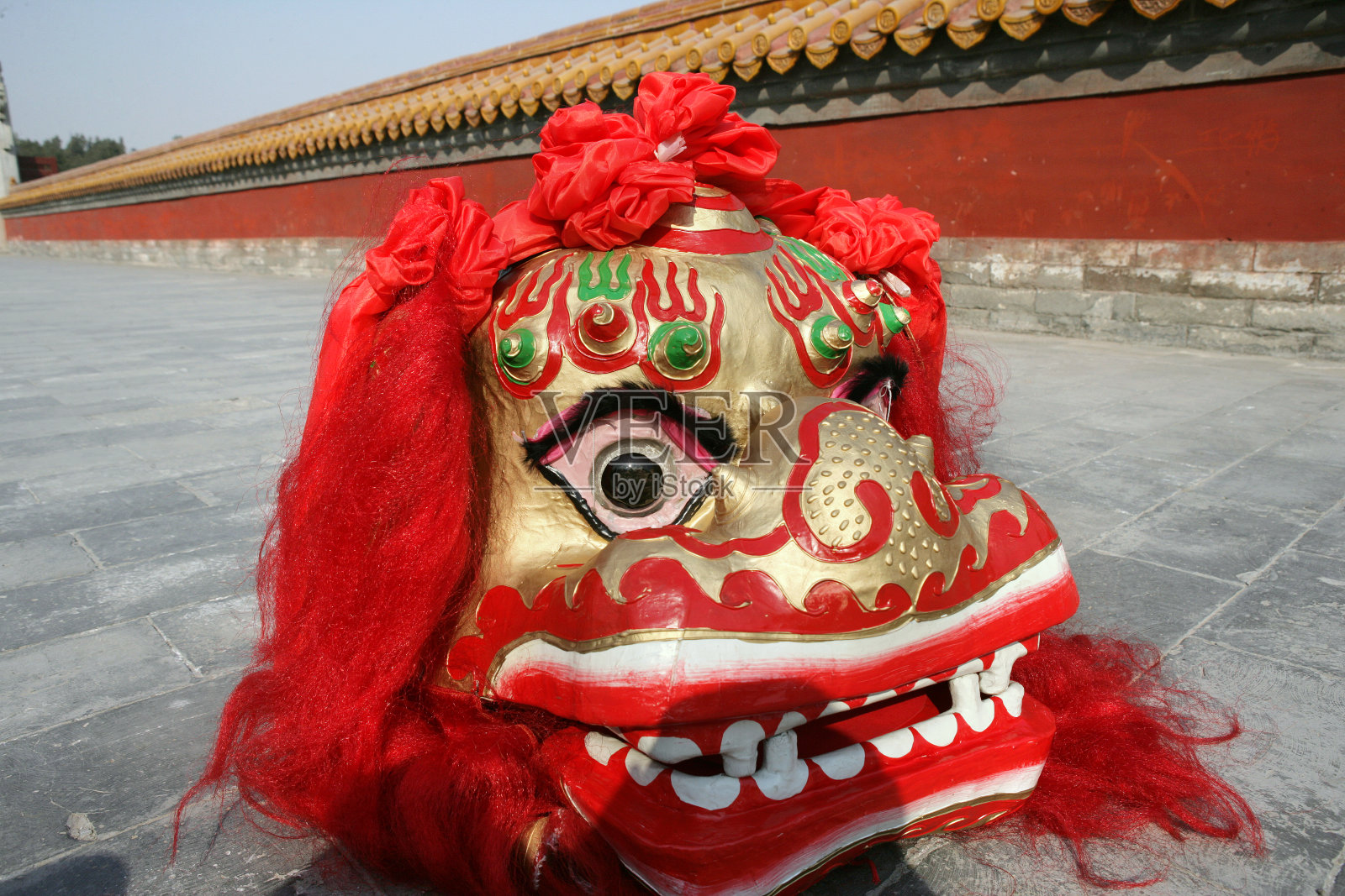 中国天坛舞狮照片摄影图片