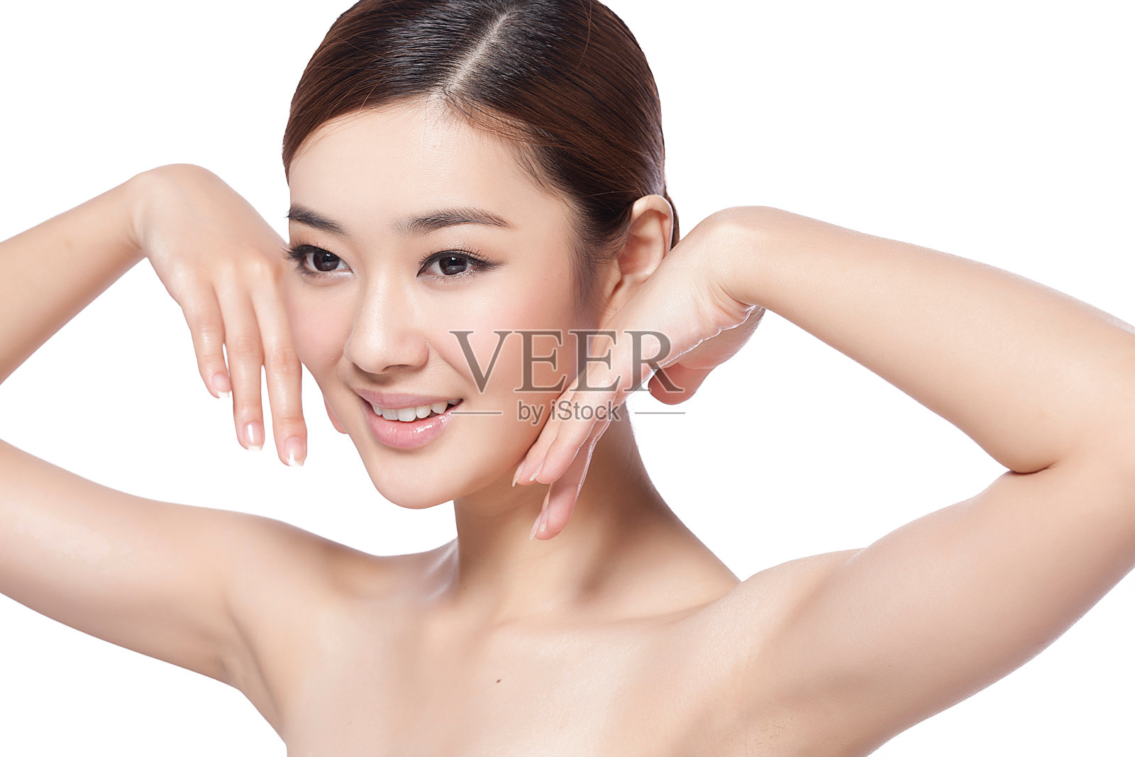 年轻女人妆面照片摄影图片