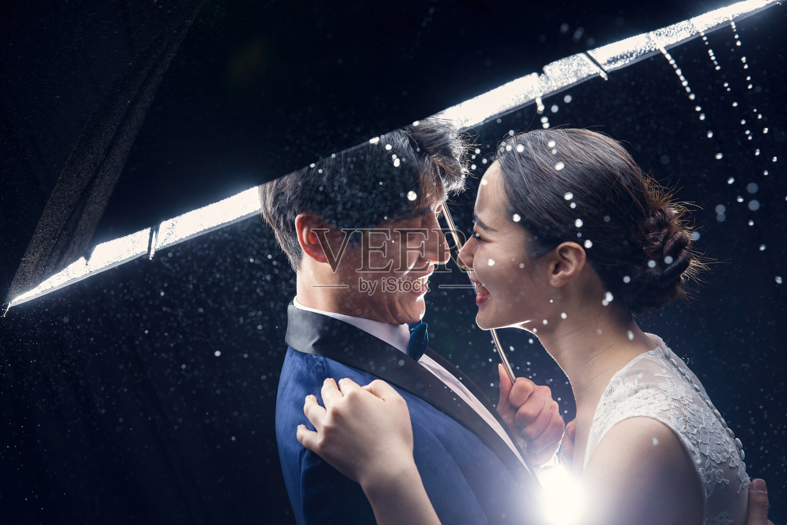 浪漫的新郎和新娘照片摄影图片