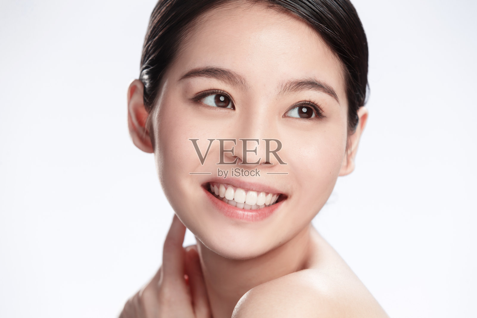 青年女人妆面肖像照片摄影图片