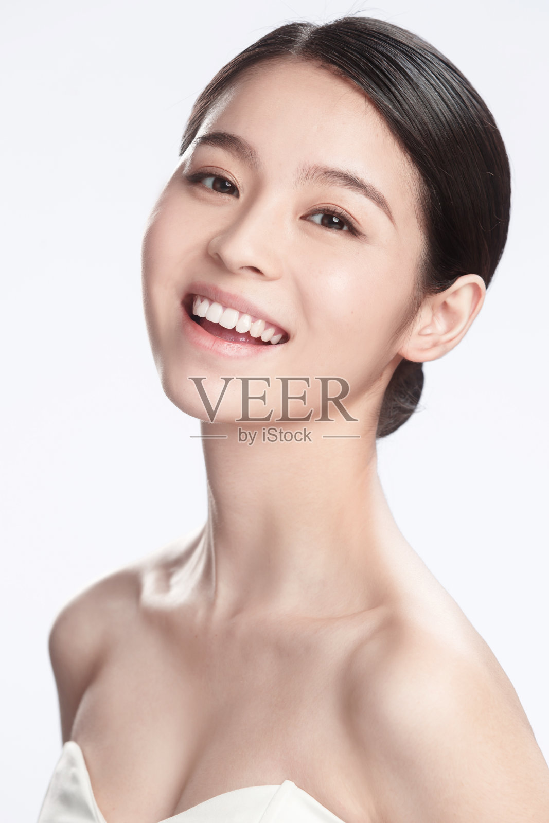 青年女人妆面肖像照片摄影图片