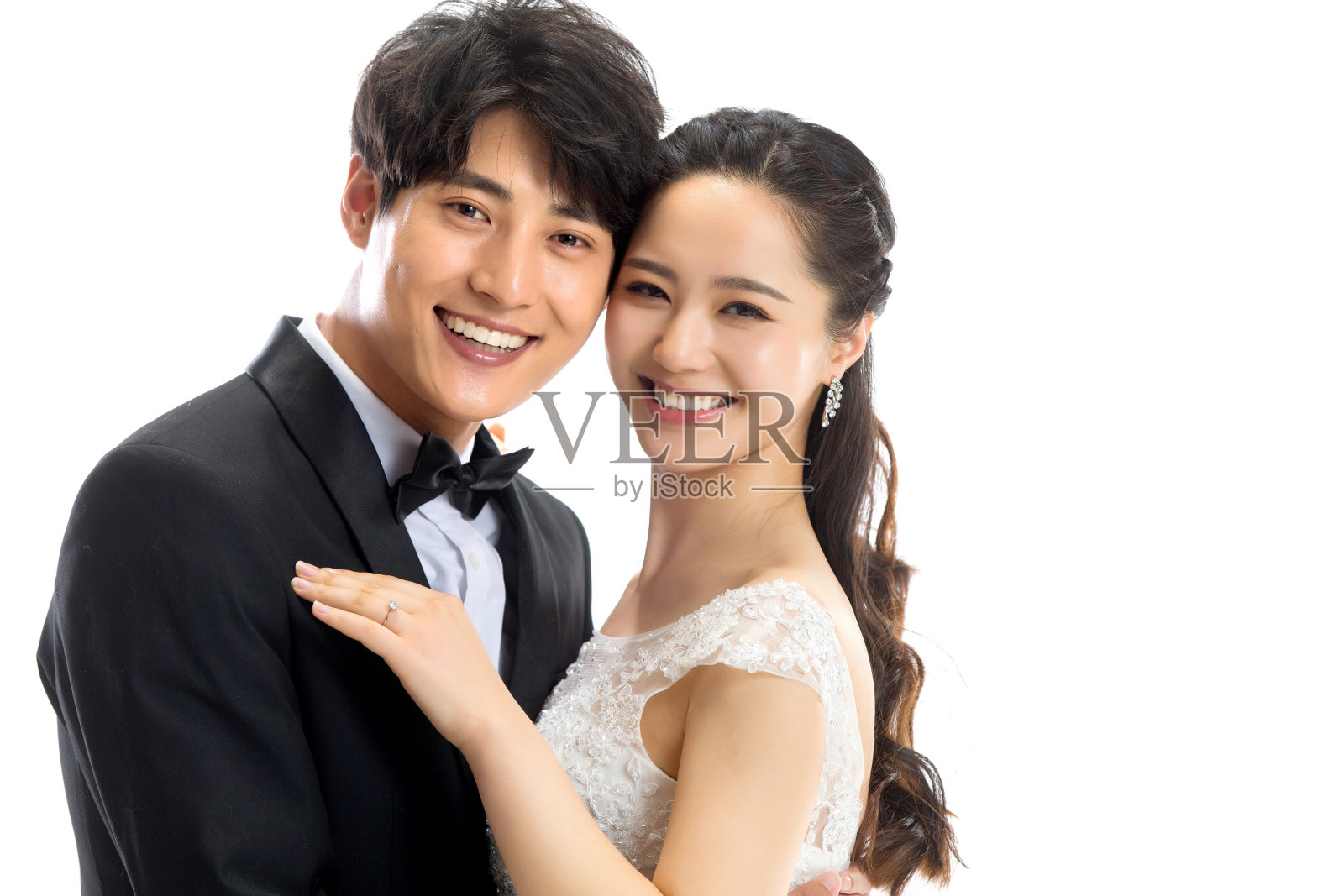 浪漫的新郎和新娘照片摄影图片