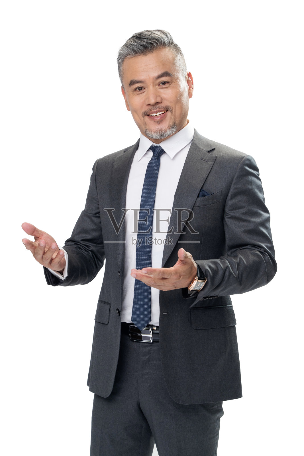 自信的商务中老年男士照片摄影图片