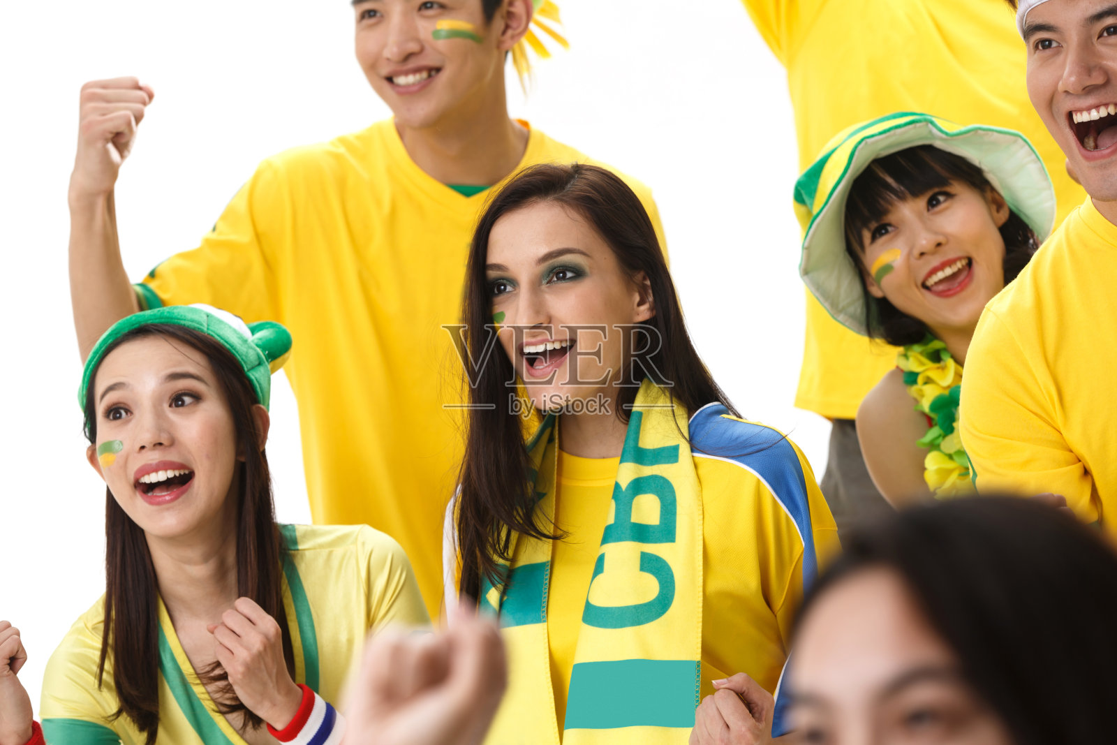 青年球迷拉拉队照片摄影图片