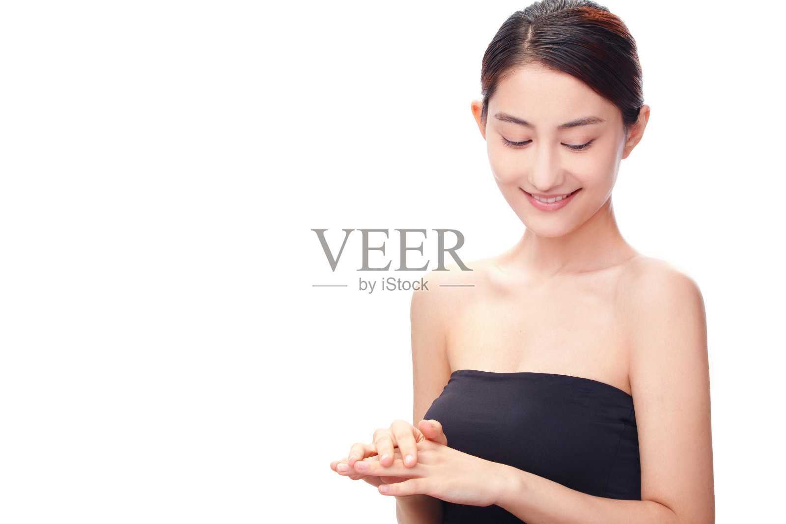 青年女人妆面肖像照片摄影图片