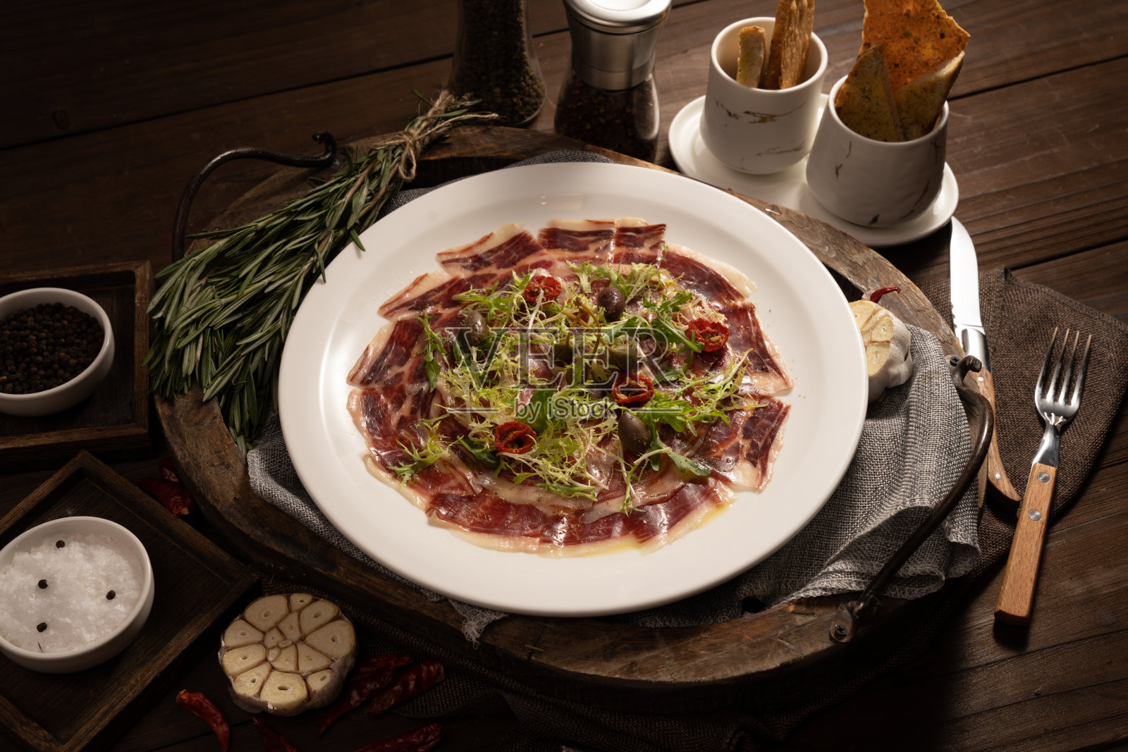 凉拌肥牛照片摄影图片