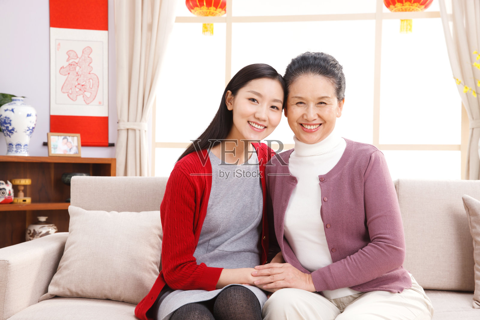 快乐母女照片摄影图片