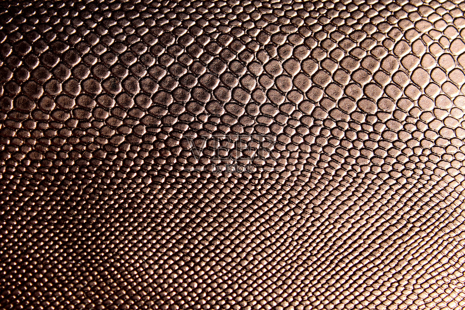 光泽的人造皮革纹理下的棕色蛇照片摄影图片
